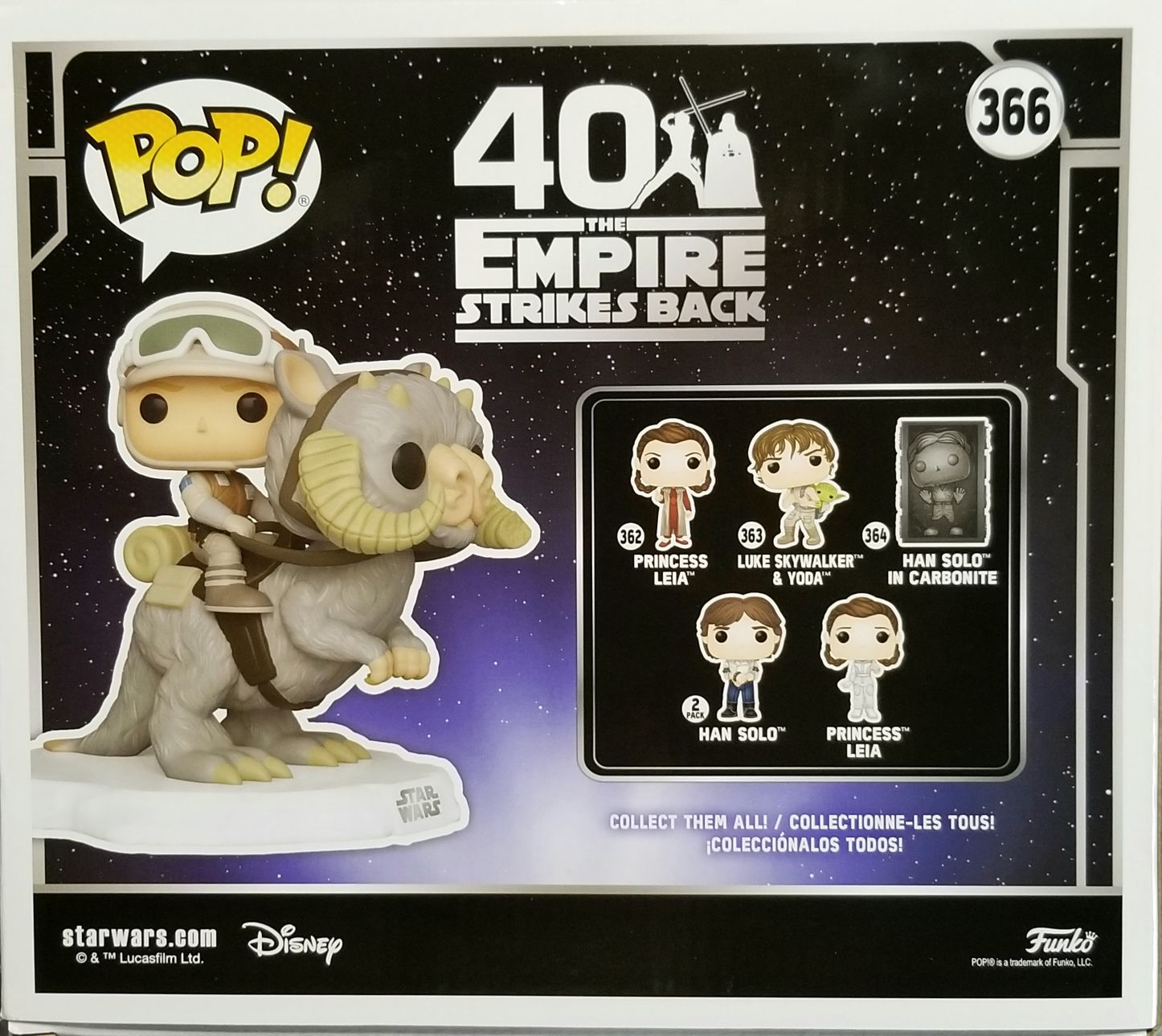 Funko Pop! Movies: Star Wars Luke with Tauntaun ESB ESB40 - Funko (Empire Strikes Back 40th Anniversary) action figure collectible [Barcode 0889698467643] - Main Image 2