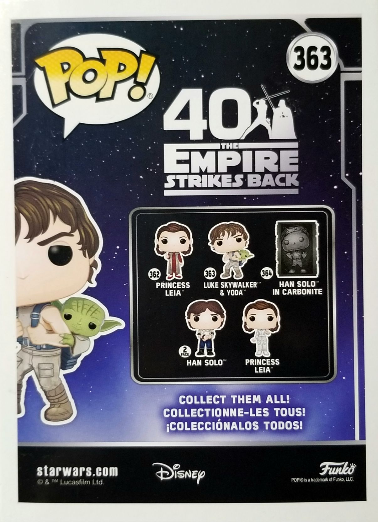 Funko Pop! Movies: Star Wars Luke Skywalker & Yoda ESB ESB40 - Funko (Empire Strikes Back 40th Anniversary) action figure collectible [Barcode 0889698467681] - Main Image 2