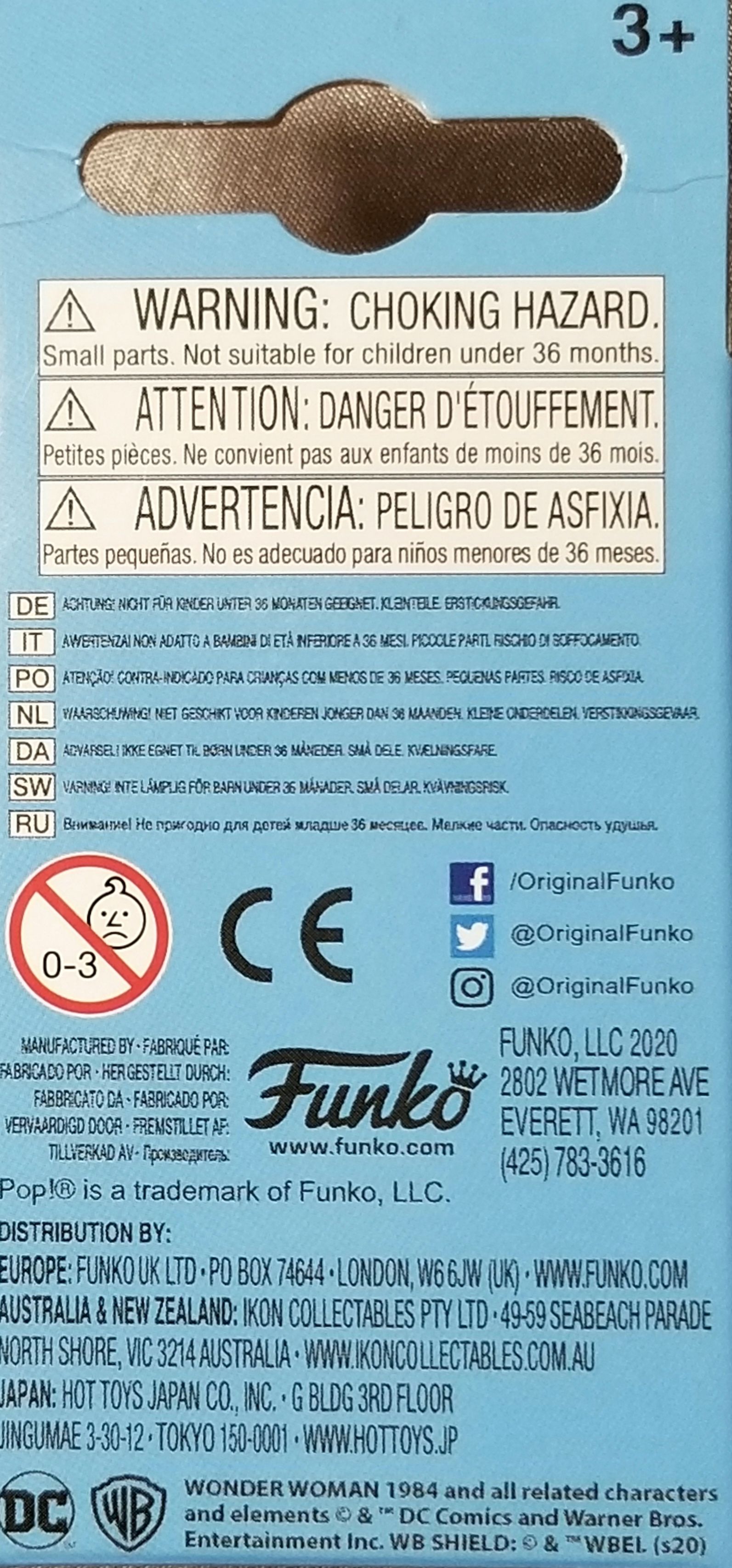 Funko Pop! Movies: WW84 Wonder Woman Golden Armor mini Keychain - Funko (Wonder Woman 1984) action figure collectible [Barcode 0889698466981] - Main Image 2