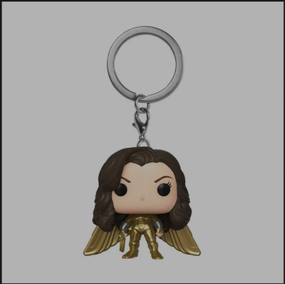 Funko Pop! Movies: WW84 Wonder Woman Golden Armor mini Keychain - Funko (Wonder Woman 1984) action figure collectible [Barcode 0889698466981] - Main Image 3