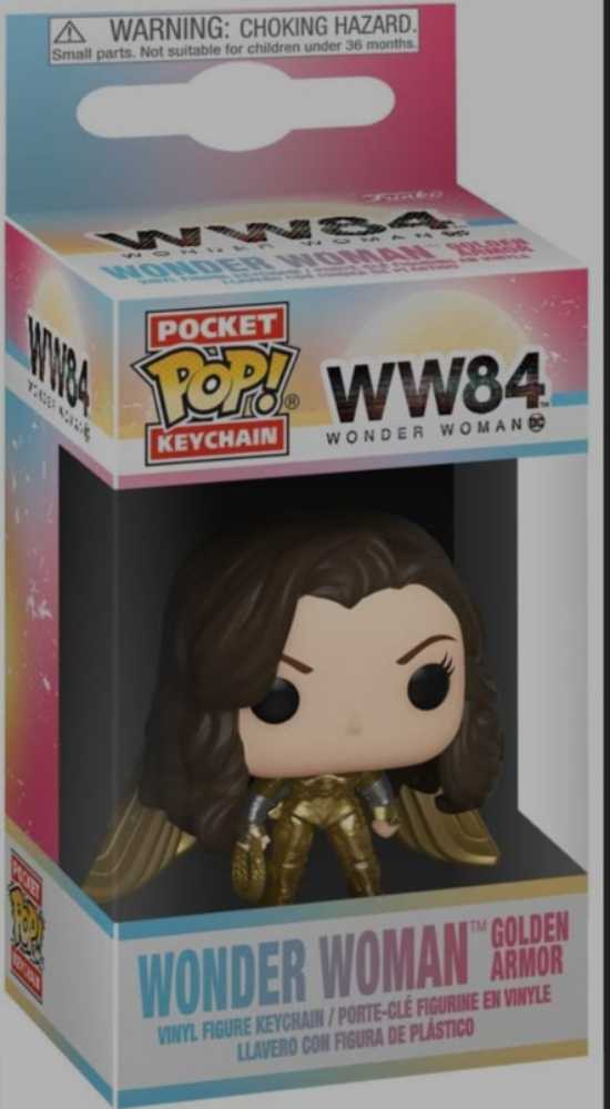 Funko Pop! Movies: WW84 Wonder Woman Golden Armor mini Keychain - Funko (Wonder Woman 1984) action figure collectible [Barcode 0889698466981] - Main Image 4