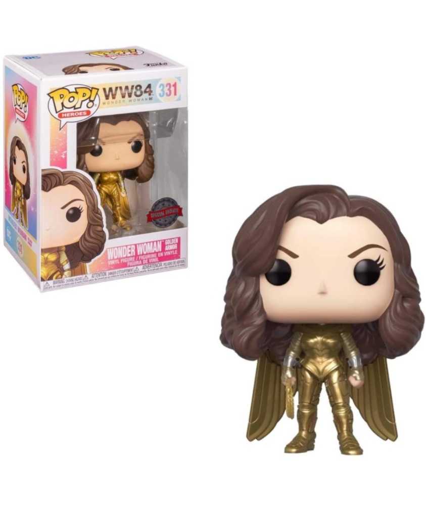 Funko Pop! Movies: WW84 Wonder Woman Golden Armor with Lasso - Funko (Wonder Woman 1984) action figure collectible [Barcode 0889698466622] - Main Image 4