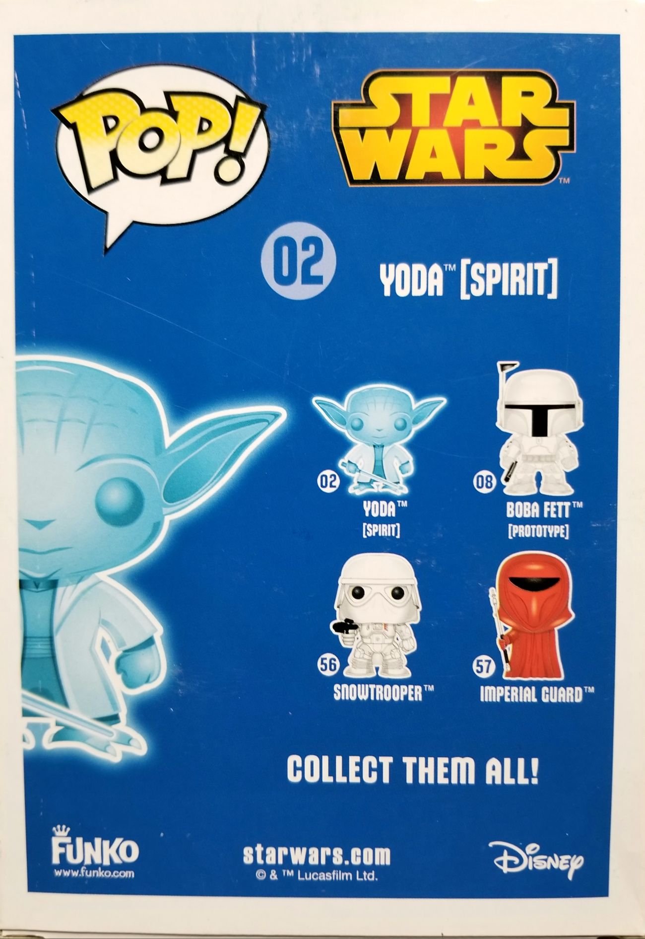 Funko Pop! Movies: Star Wars Yoda (Spirit) ROTJ - Funko (Star Wars Episode VI Return Of The Jedi) action figure collectible [Barcode 0849803055400] - Main Image 2