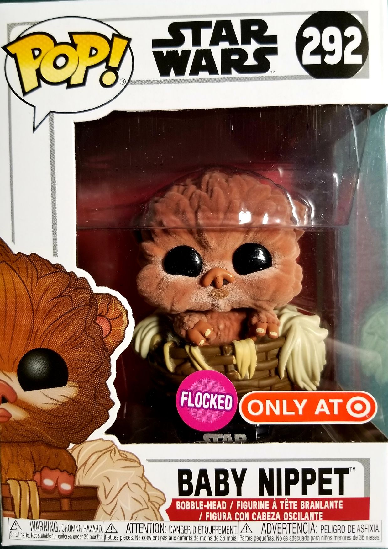 Funko Pop! Movies: Star Wars Baby Nippet Ewok Flocked ROTJ - Funko (Star Wars Episode VI Return Of The Jedi) action figure collectible [Barcode 0889698375894] - Main Image 1