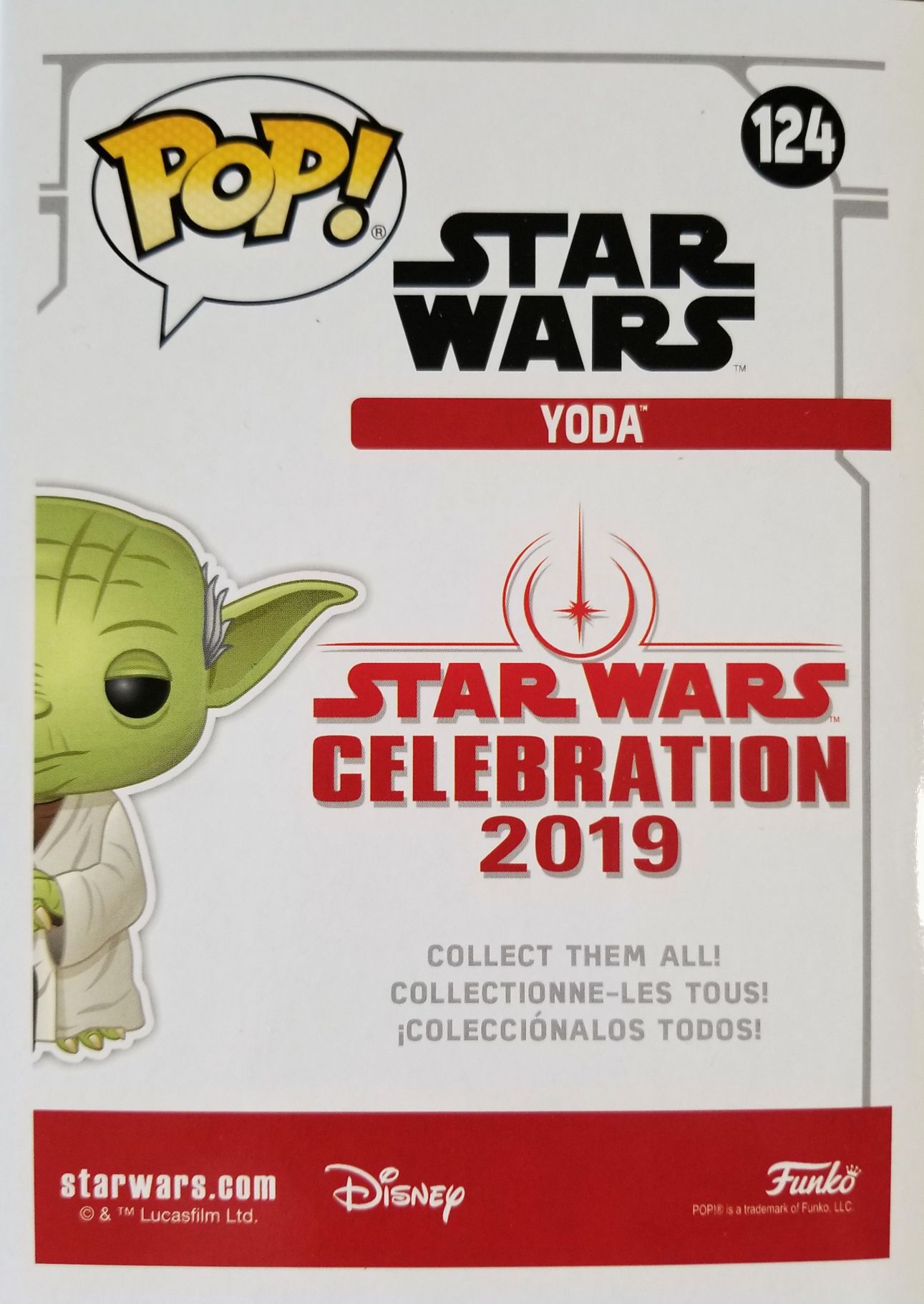 Funko Pop! Movies: Star Wars Gold Chrome Yoda SWC 2019 ESB - Funko (Star Wars Convention 2019) action figure collectible [Barcode 0889698376518] - Main Image 2