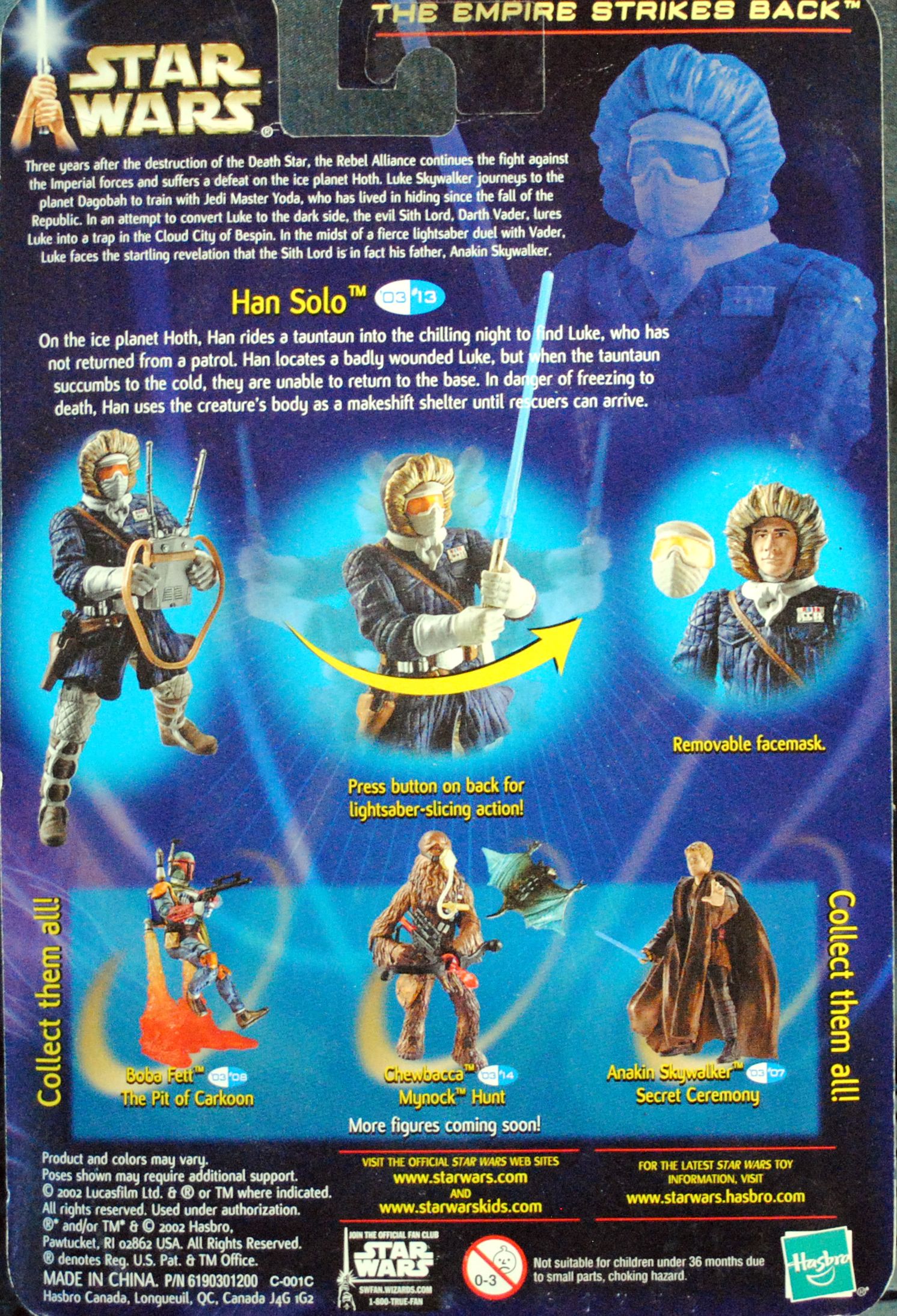 Attack of the Clones: Star Wars Figure 3.75 Han Sol (Hoth Rescue) ESB - Hasbro (Star Wars Episode II Attack of the Clones) action figure collectible [Barcode 0076930849590] - Main Image 2