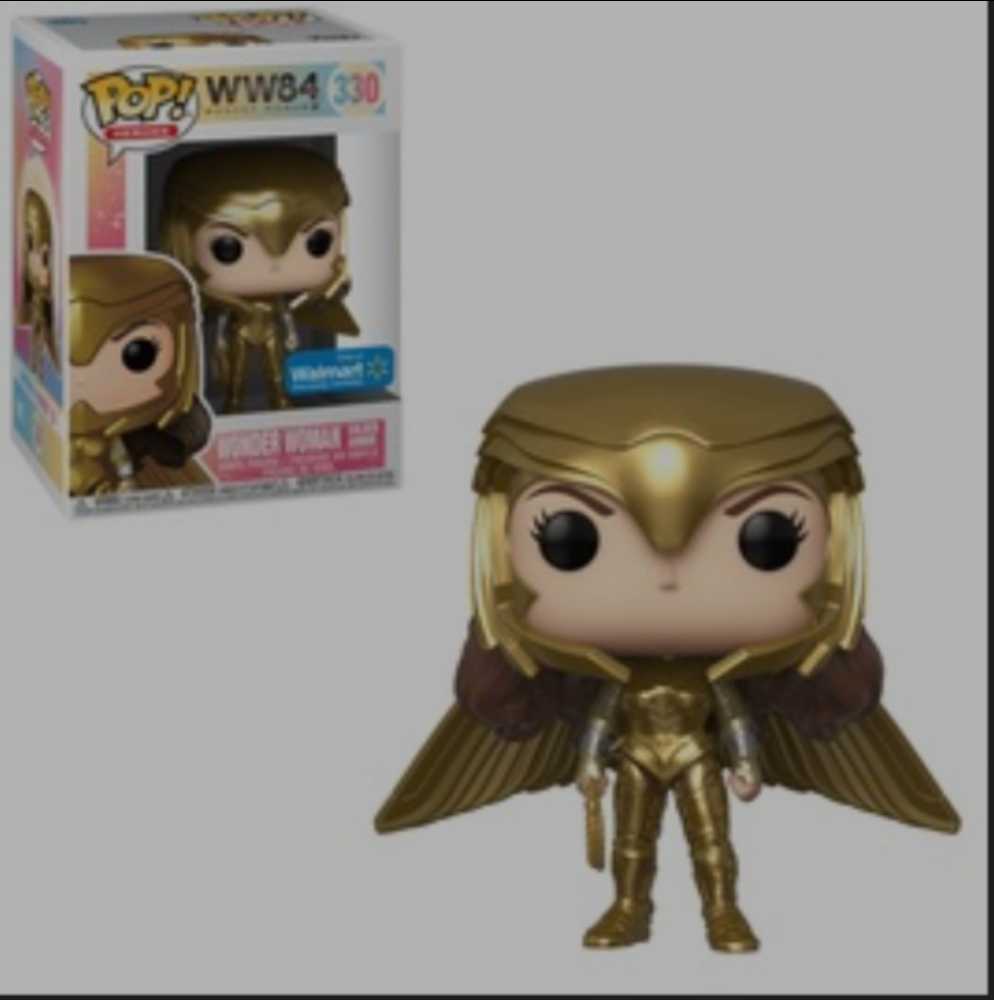 Funko Pop! Movies: WW84 Wonder Woman Golden Armor with helmet - Funko (Wonder Woman 1984) action figure collectible [Barcode 0889698466615] - Main Image 4