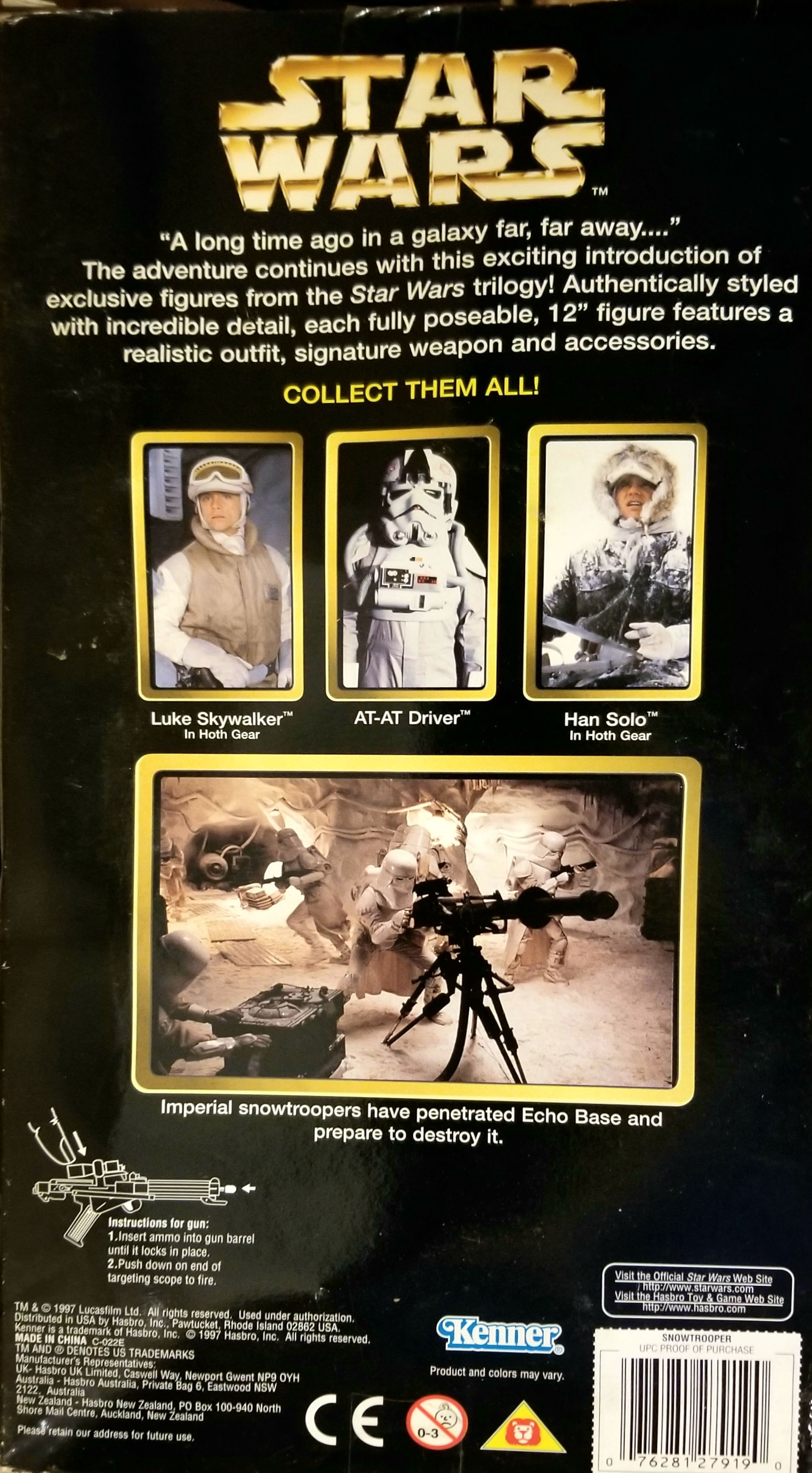 Collector Series Star Wars 12 inch Snowtrooper ESB - Kenner/Hasbro (Star Wars Episode VI) action figure collectible - Main Image 2