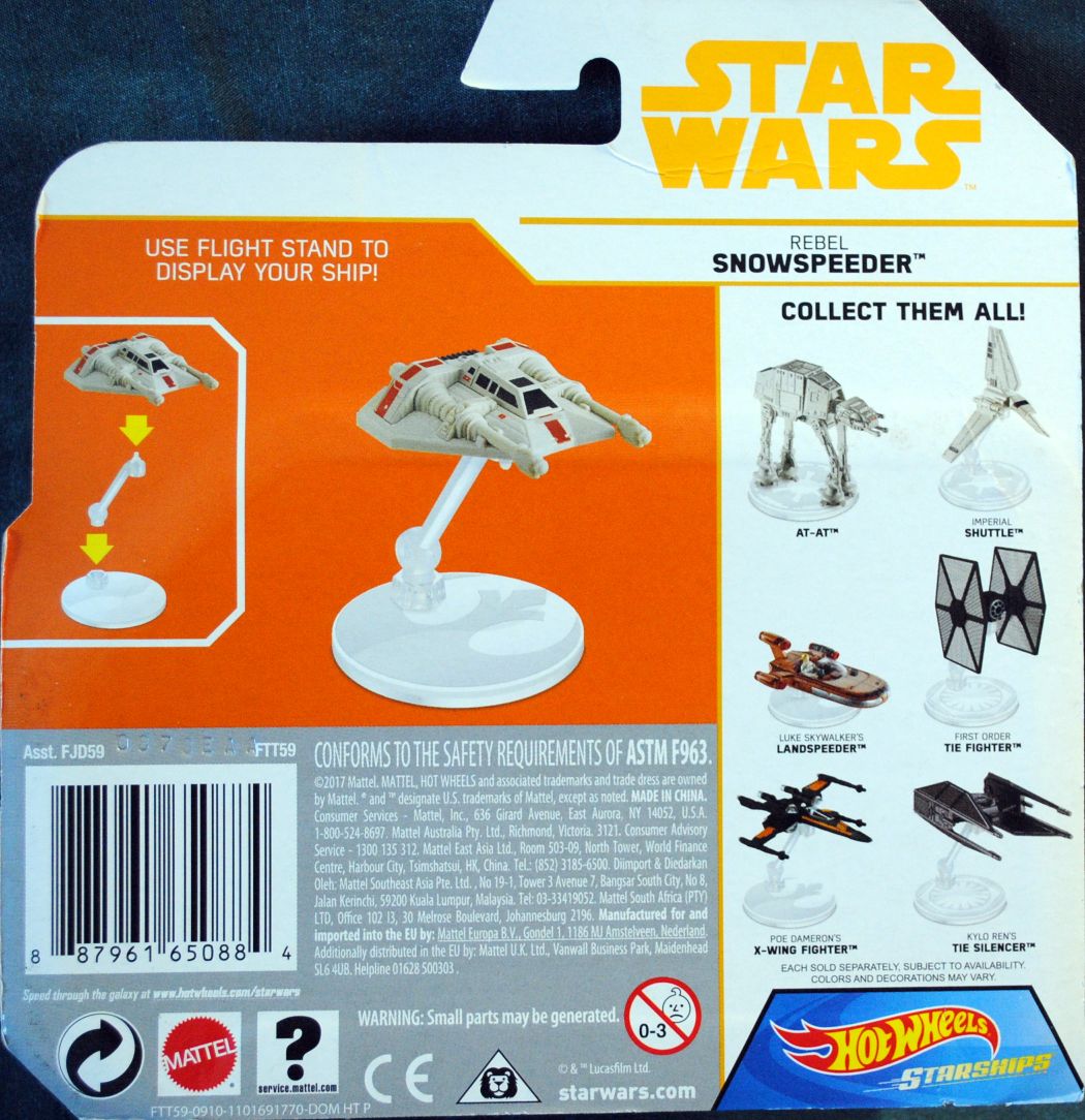 Hot Wheels Star Wars Vehicle Rebel Snowspeeder SOLO: ESB - Hot Wheels from Mattel (Star Wars Hot Wheels) action figure collectible [Barcode 887961650884] - Main Image 2
