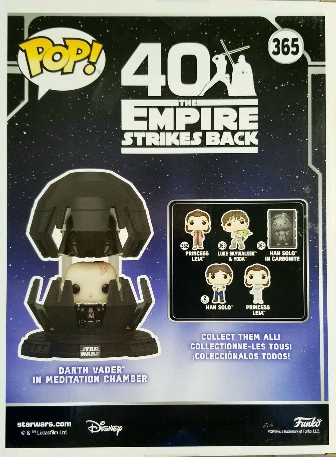 Funko Pop! Movies: Star Wars Darth Vader in Meditation Chamber ESB ESB40 - Funko (Empire Strikes Back 40th Anniversary) action figure collectible [Barcode 0889698467636] - Main Image 2