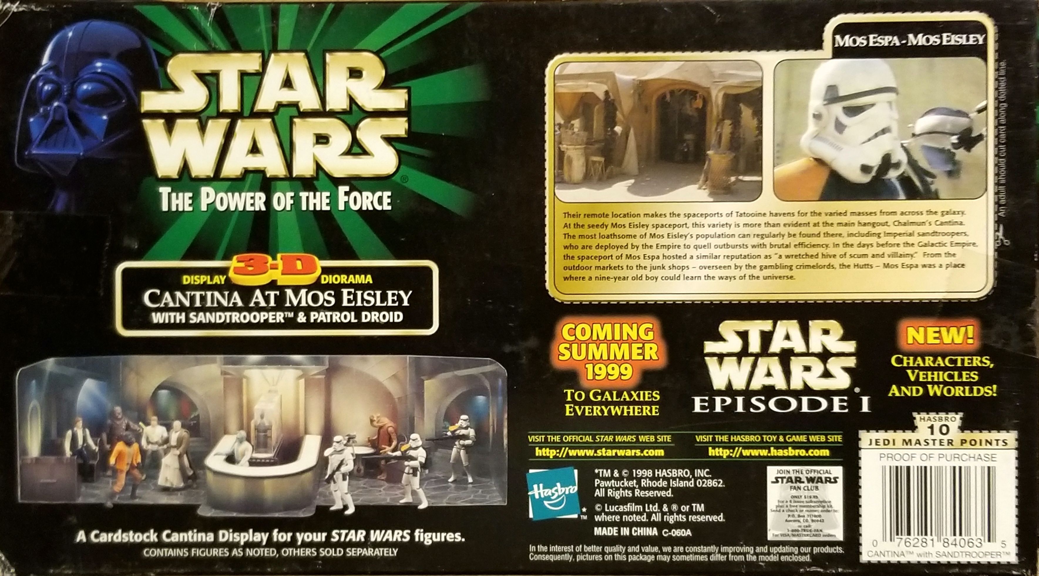 Power of the Force 2 Green Playset 3.75 - Cantina Diamram with Sandtrooper & Patrol Droid Star Wars ANH - Kenner/Hasbro (Star Wars Episode IV A New Hope) action figure collectible - Main Image 2