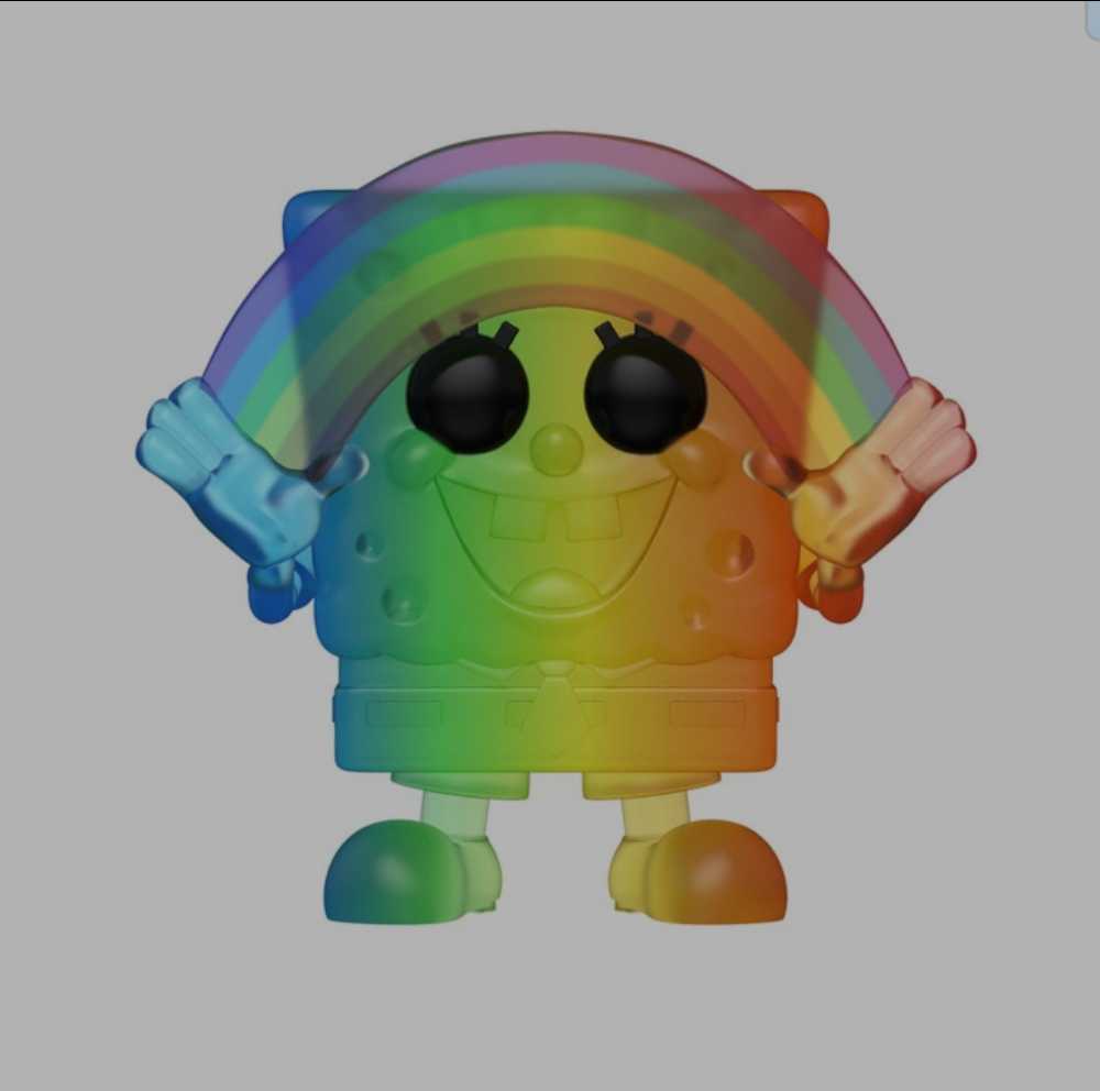 Funko Pop! Animation : Spongebob Square pants Pride 2020 Rainbow Pop - Funko (Spongebob Squarepants Funko Pop!) action figure collectible [Barcode 0889698498425] - Main Image 3