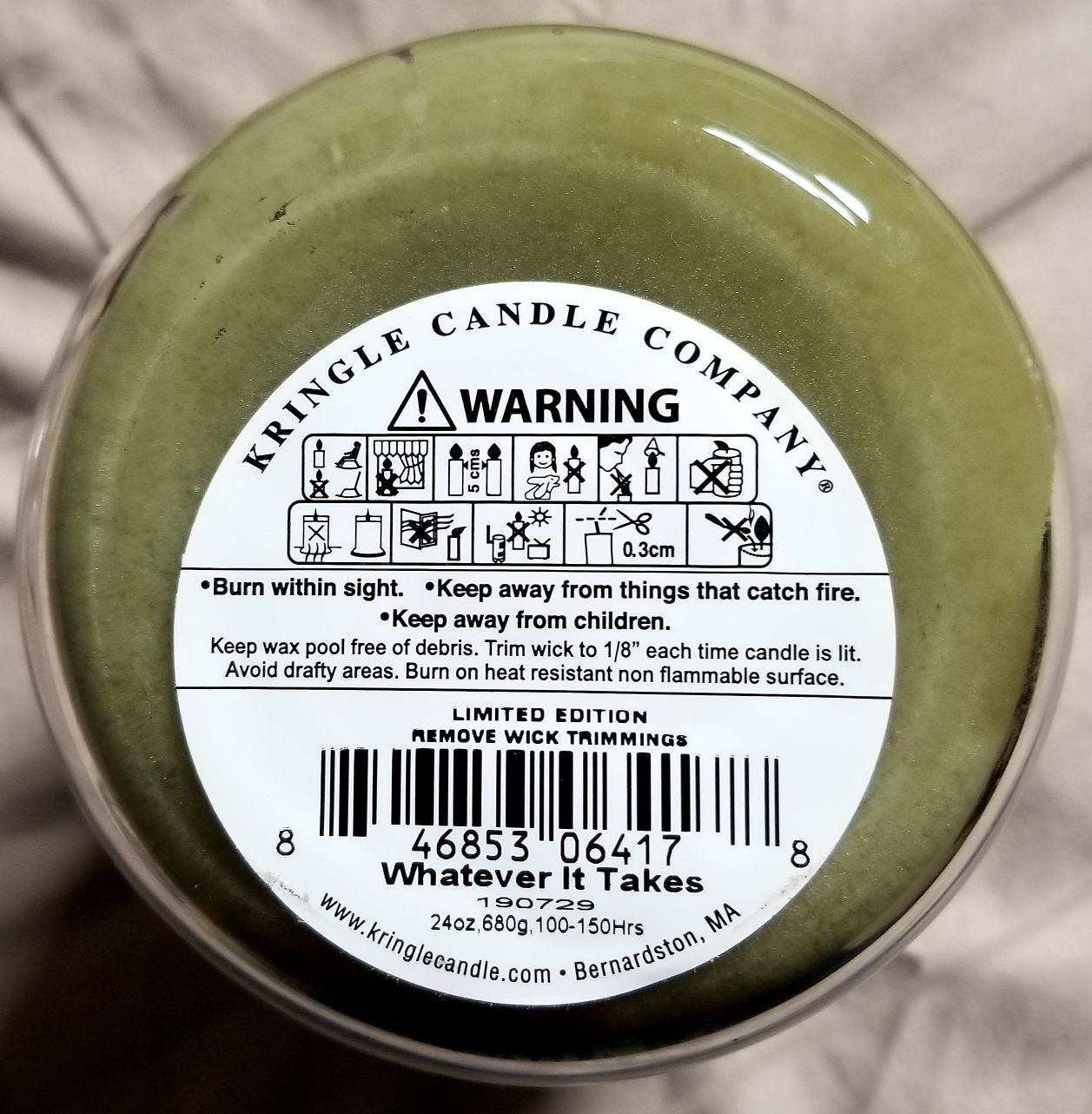 CANDLE: USA Military Country Candle Whatever it Takes 2019 Kringle  - Country Candle (USA Candles) action figure collectible [Barcode 846853064178] - Main Image 2