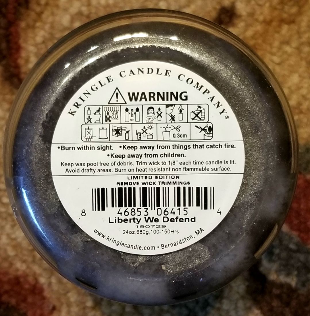 CANDLE: USA Military Country Candle Liberty We Defend 2019 Kringle  - Country Candle (USA Candles) action figure collectible - Main Image 2