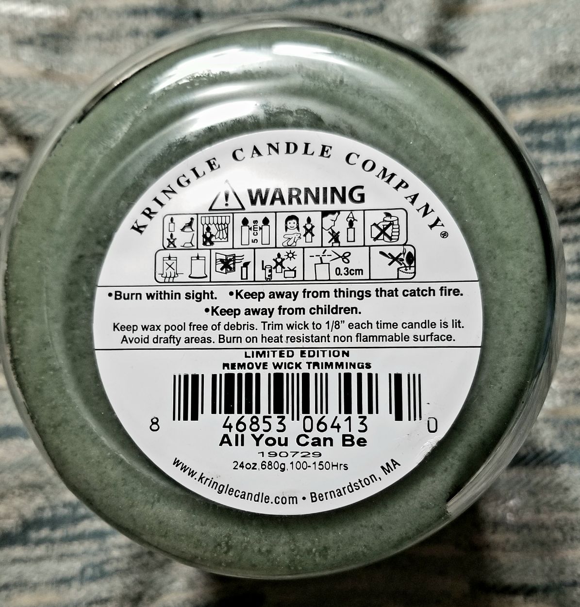 CANDLE: USA Military Country Candle All You Can Be 2019 Kringle  - Country Candle (USA Candles) action figure collectible - Main Image 2