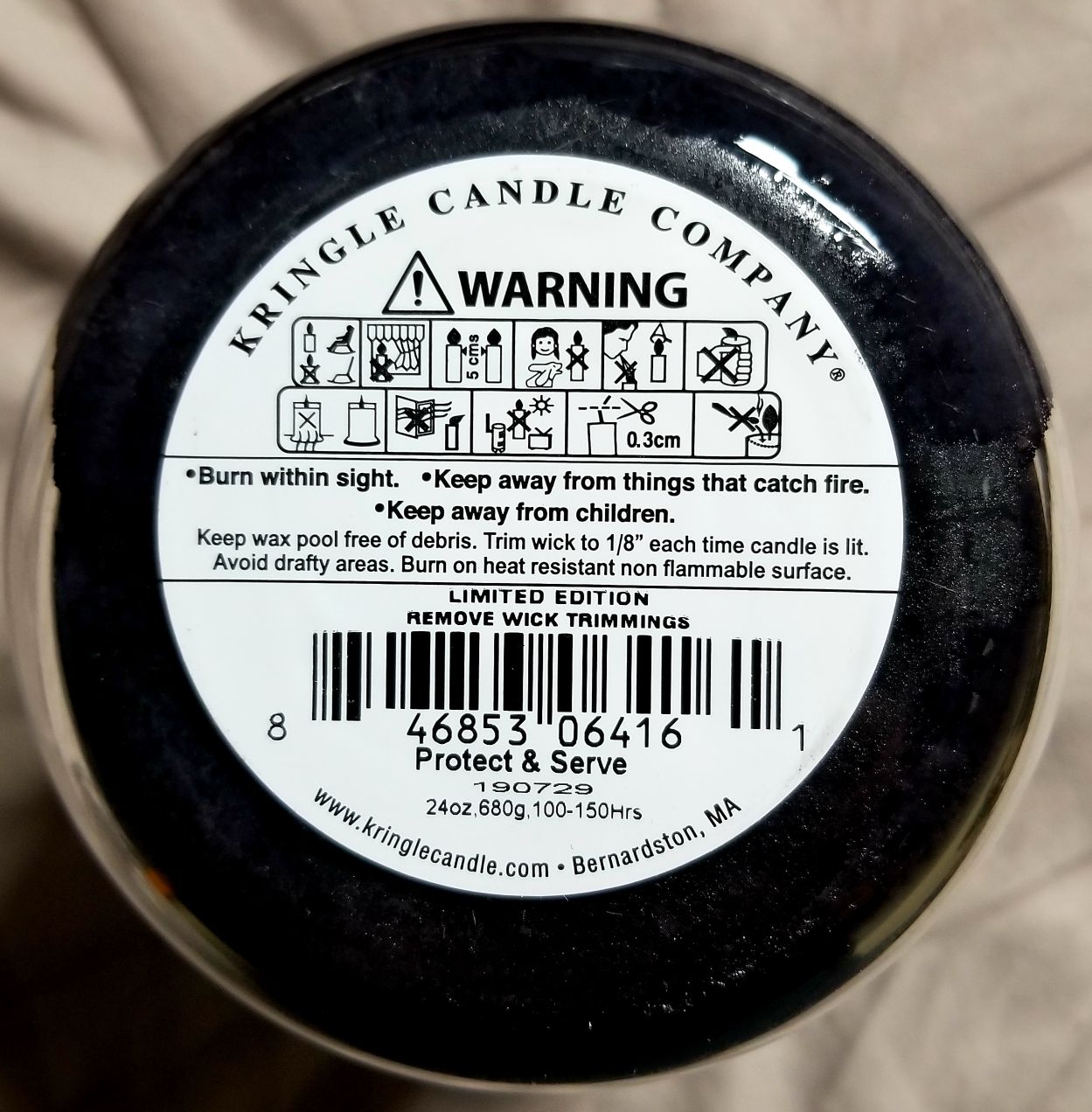 CANDLE: USA Military Country Candle Protect and Serve 2019 Kringle  - Country Candle (Patriotic Candles) action figure collectible [Barcode 846853064161] - Main Image 2