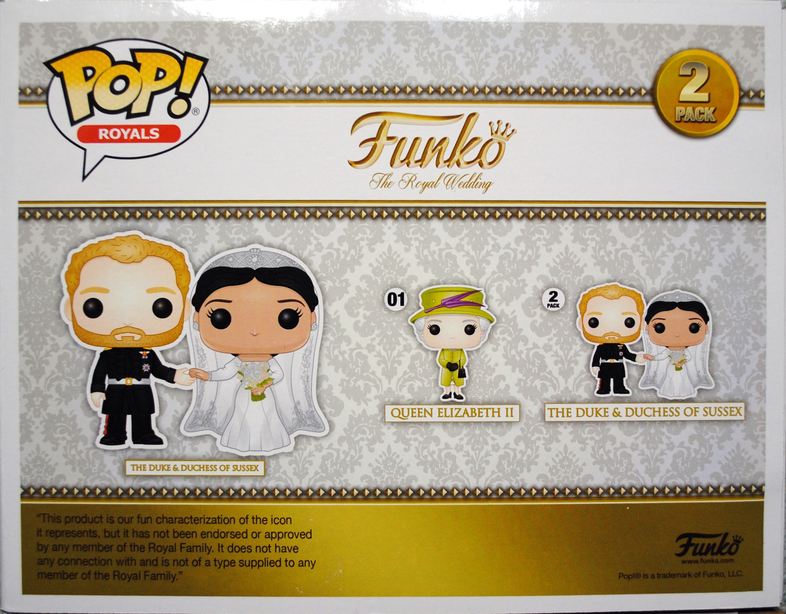 Funko Pop! British Royals: Dule and Dutchess of Sussex The Royal Wedding Edition (Prince Harryand Meagan Merkel) - Funko (UK British Royal Family) action figure collectible - Main Image 2