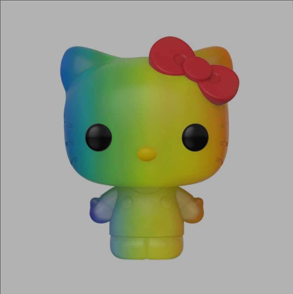 Funko Pop! Animation : Hello Kitty Pride 2020 Rainbow Pop - Funko (Hello Kitty) action figure collectible [Barcode 0889698498432] - Main Image 3