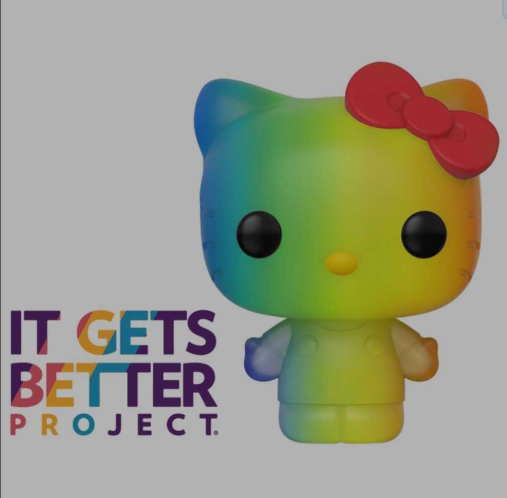 Funko Pop! Animation : Hello Kitty Pride 2020 Rainbow Pop - Funko (Hello Kitty) action figure collectible [Barcode 0889698498432] - Main Image 4