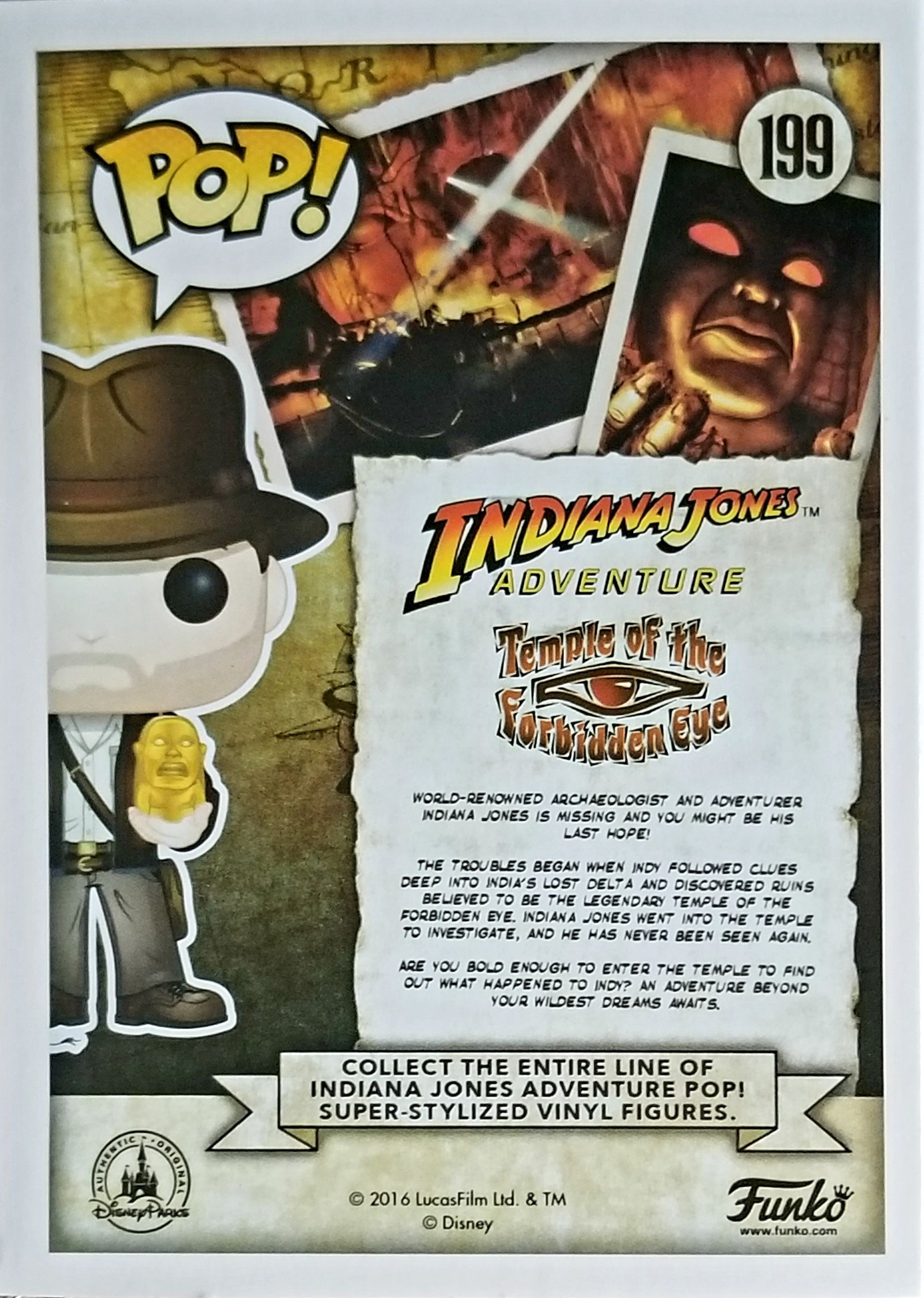 Funko Pop! Movies: Raiders of the Lost Ark Indiana Jones Adventure SDCC exclusive - Funko (Indiana Jones Adventure) action figure collectible [Barcode 0849803088965] - Main Image 2