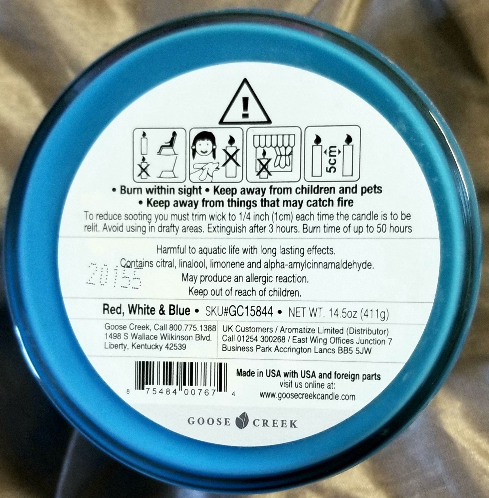 CANDLE: USA Patriotic Goose Creek Candle Red Red & Blue Rocket Popsicle 3 Wick 2020 - Goose Creek Candle (USA Candles) action figure collectible - Main Image 2