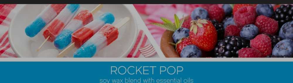 CANDLE: USA Patriotic Goose Creek Candle Red Red & Blue Rocket Popsicle (Blue Wax Jar) 2020 - Goose Creek Candle (USA Candles) action figure collectible [Barcode 875484003263] - Main Image 3