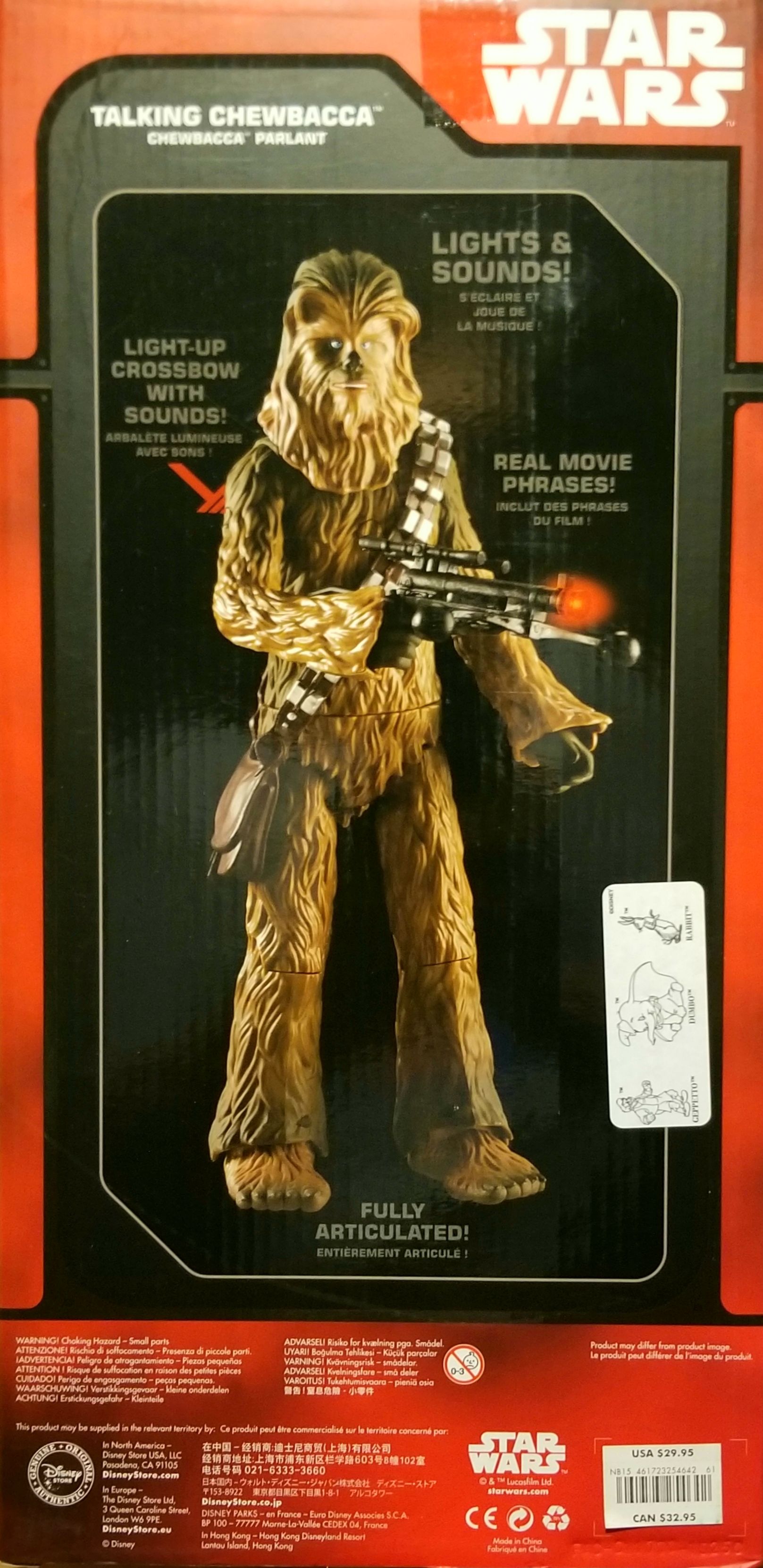 Disney Store Talking Chewbacca Star Wars TFA - Disney Store (Star Wars Episode VII The Force Awakens) action figure collectible - Main Image 2