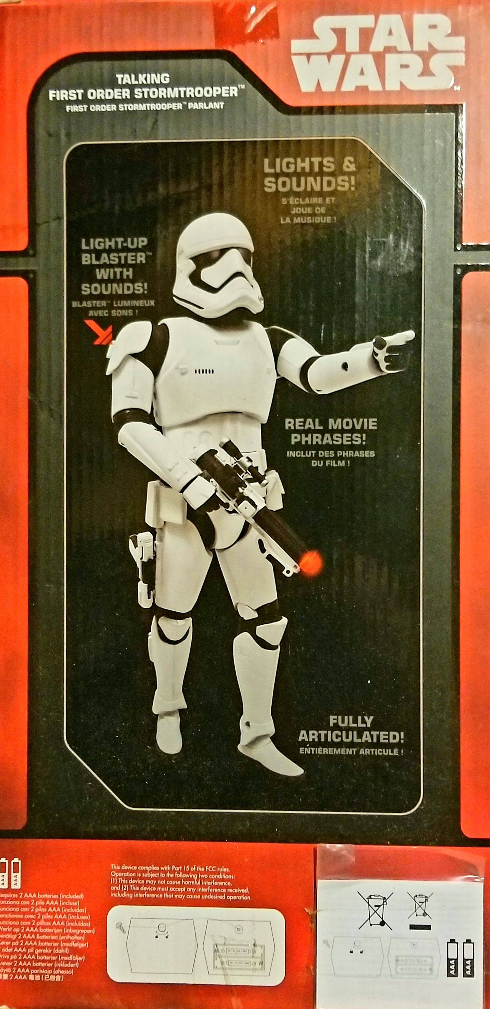 Disney Store Talking First Order Stormtrooper Star Wars TFA - Disney Store (Star Wars Episode VII The Force Awakens) action figure collectible - Main Image 2