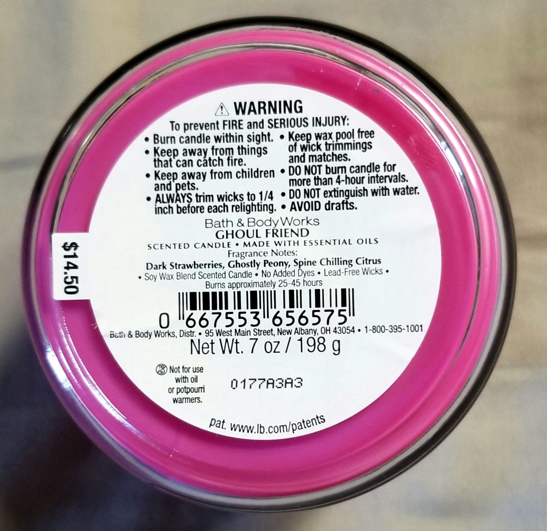 CANDLE: Halloween Bath & Bodyworks Ghoul Friend Single Wick 2020 - Bath & Bodyworks Candle (Halloween Candle) action figure collectible [Barcode 667553656575] - Main Image 2