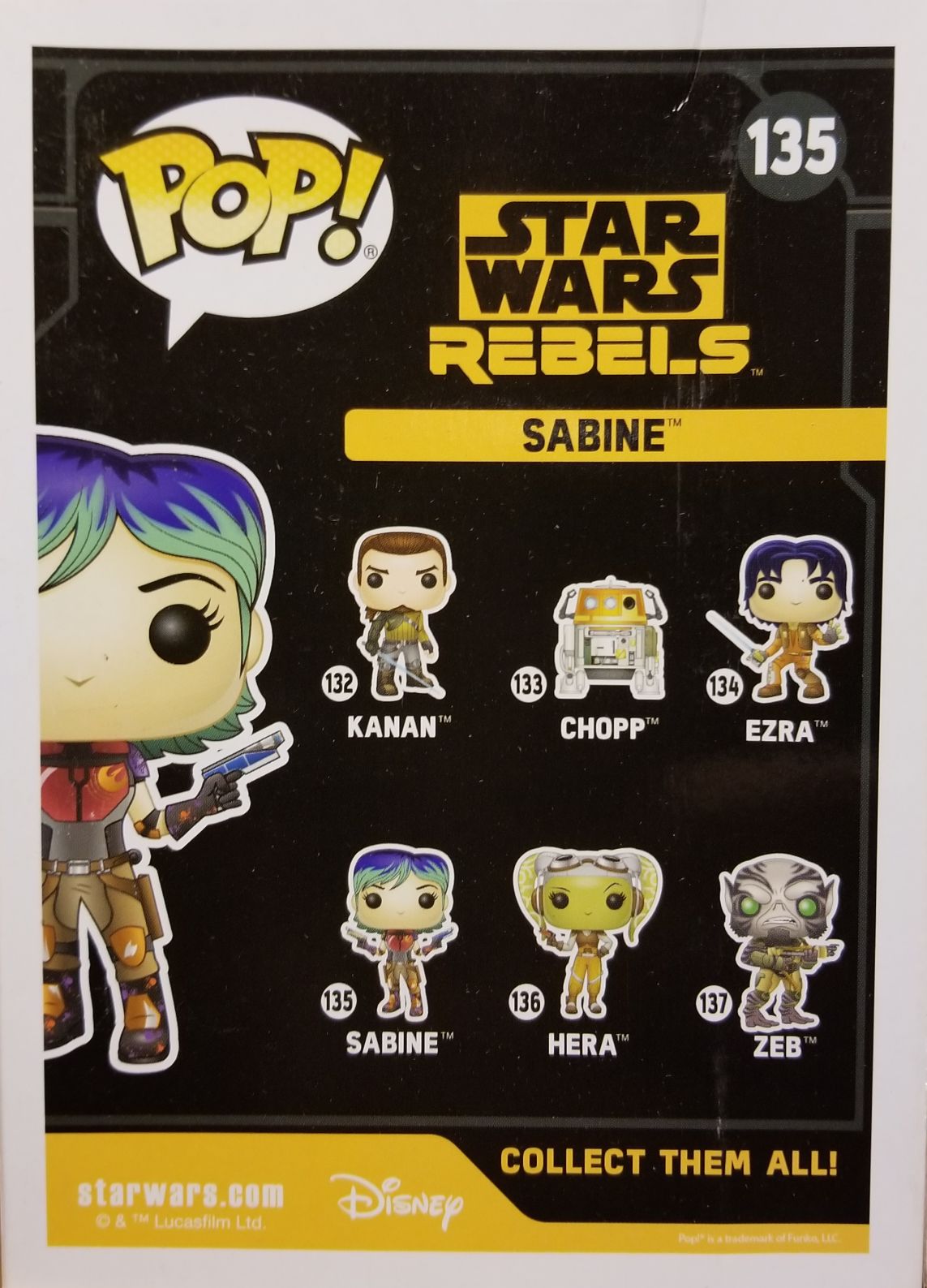 Funko Pop! : Star Wars Television Rebels Sabine Wren (Unmasked) - Funko (Star Wars Rebels Animated Series) action figure collectible - Main Image 2