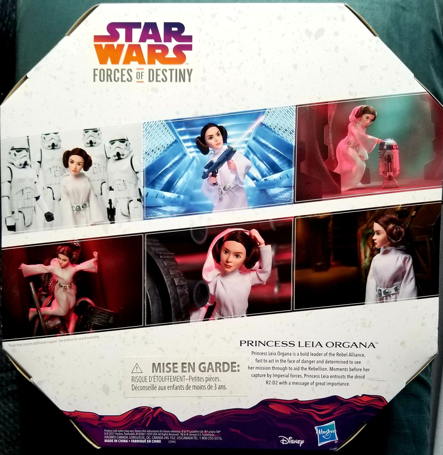 Star Wars - Forces Of Destiny Princess Leia Organa & R2-D2 Doll Platinum Edition Star Wars ANH - Hasbro (Star Wars Forces of Destiny Animated Series) action figure collectible [Barcode 630509690930] - Main Image 2