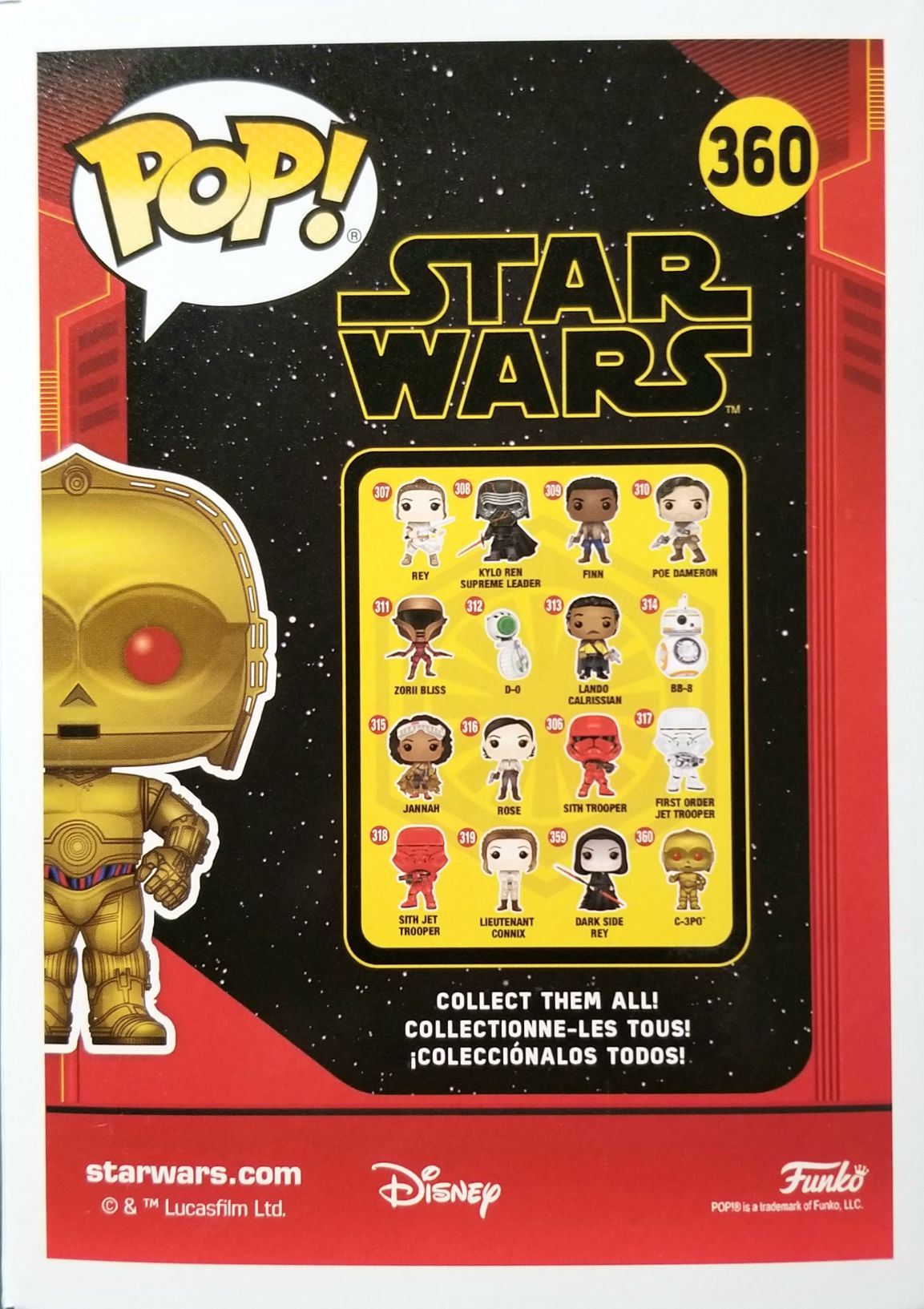 Funko Pop! Movies: Star Wars C-3PO (red eyes) TROS - Funko (Star Wars Episode IX The Rise of Skywalker) action figure collectible [Barcode 0889698482226] - Main Image 2