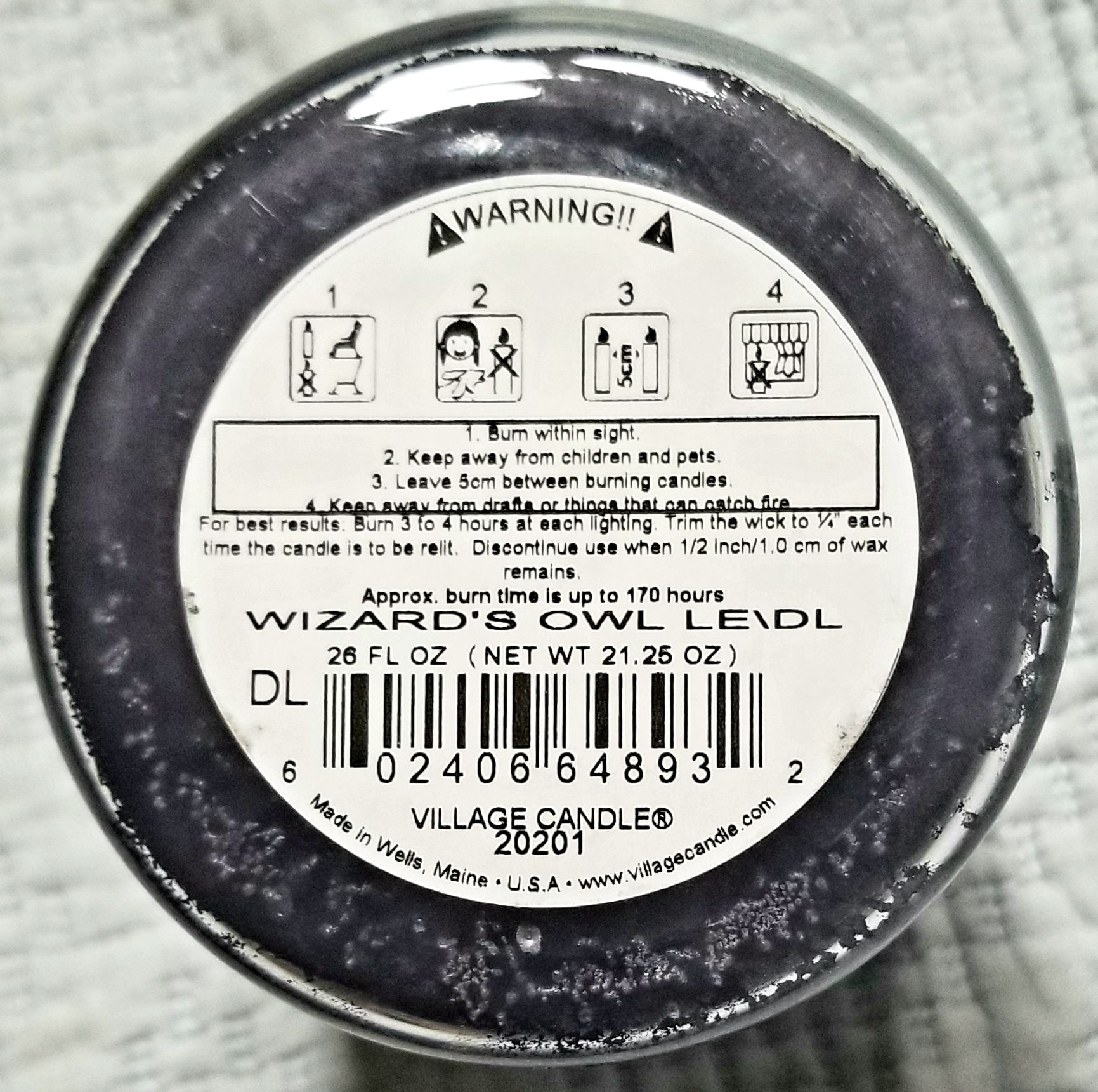 CANDLE: Enchanted Halloween Village Wizard’s Owl 2020 - Village Candle (Halloween Candle) action figure collectible [Barcode 602406648932] - Main Image 2