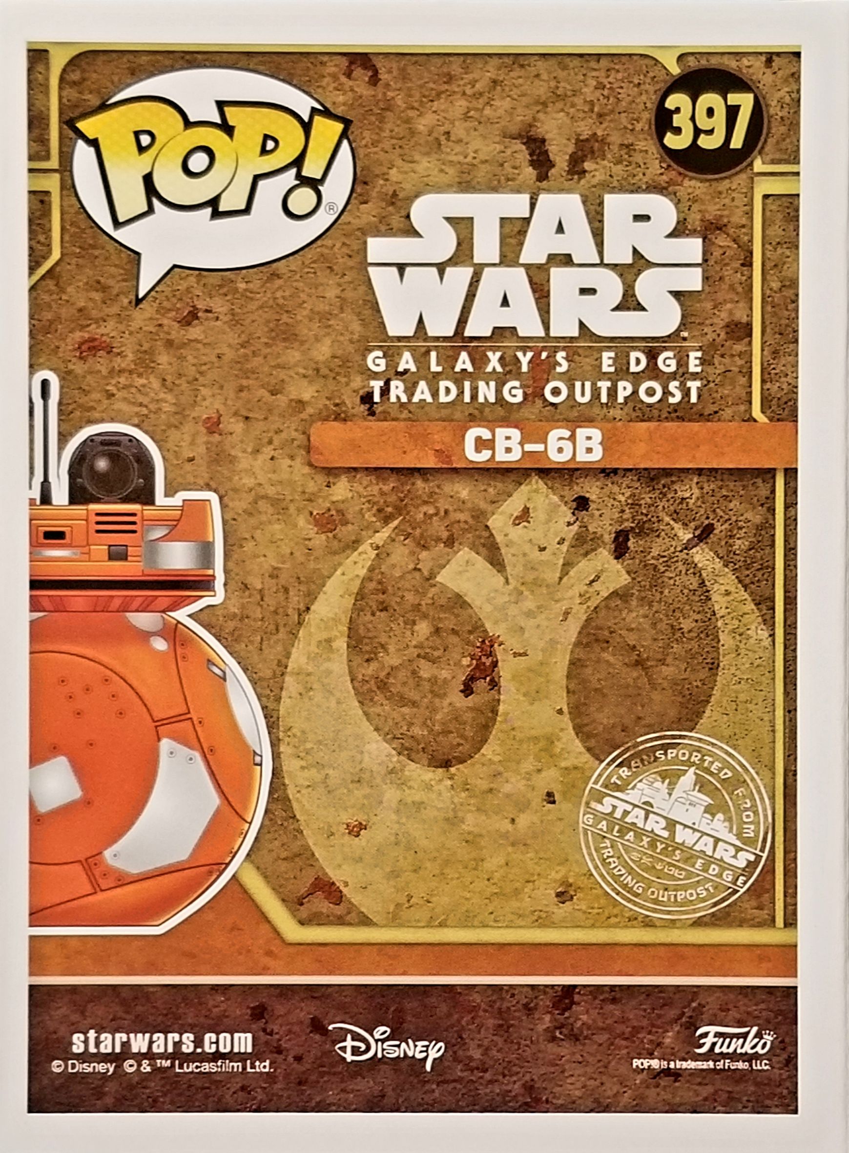 Funko Pop! Movies: Star Wars CB-B6 Galaxy’s Edge - Funko (Star Wars Galaxy’s Edge Merchandise) action figure collectible [Barcode 0889698377935] - Main Image 2