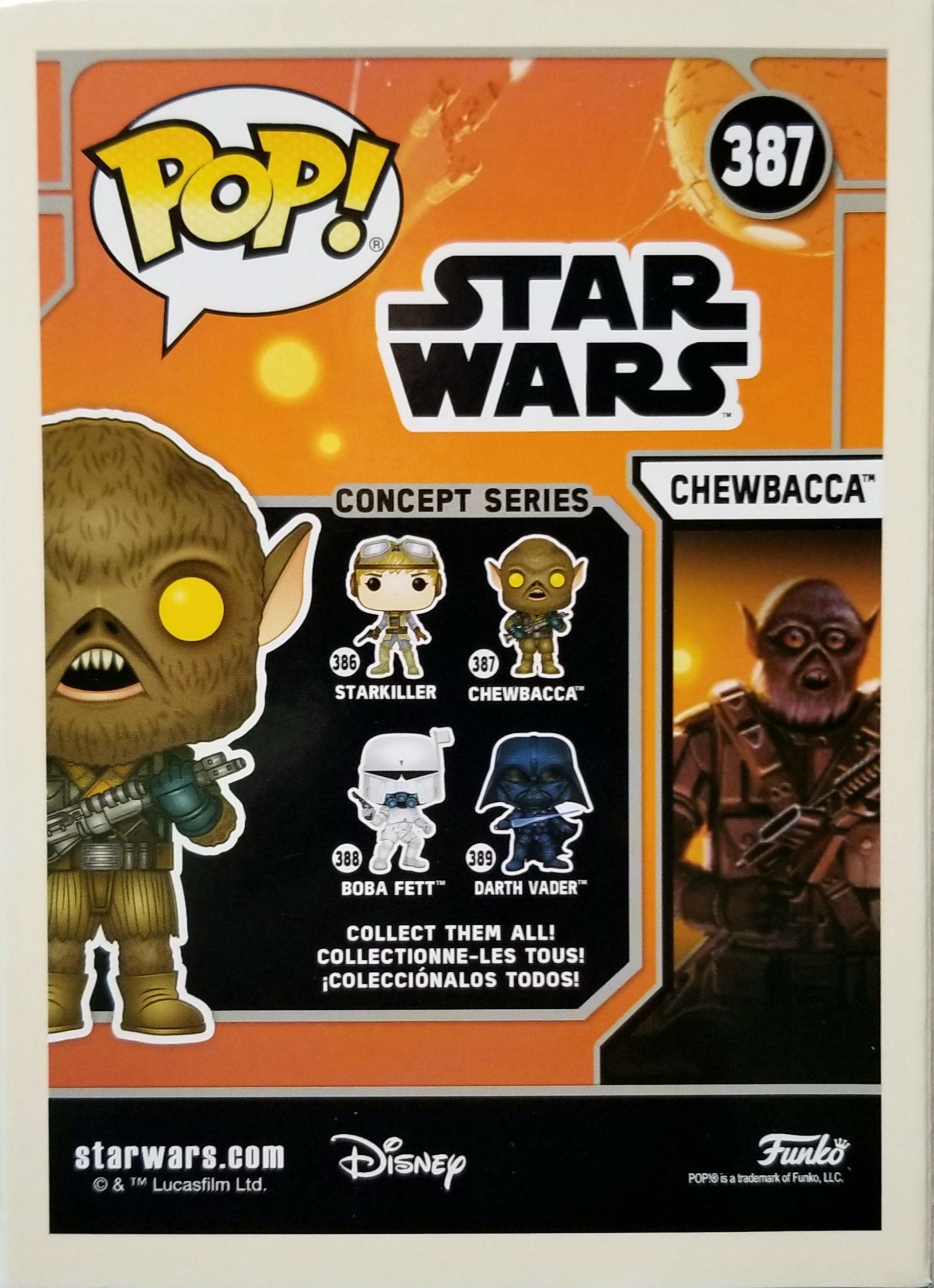 Funko Pop! Movies: Star Wars Concepts Chewbacca ANH SWC - Funko (Star Wars Concepts) action figure collectible [Barcode 0889698493727] - Main Image 2