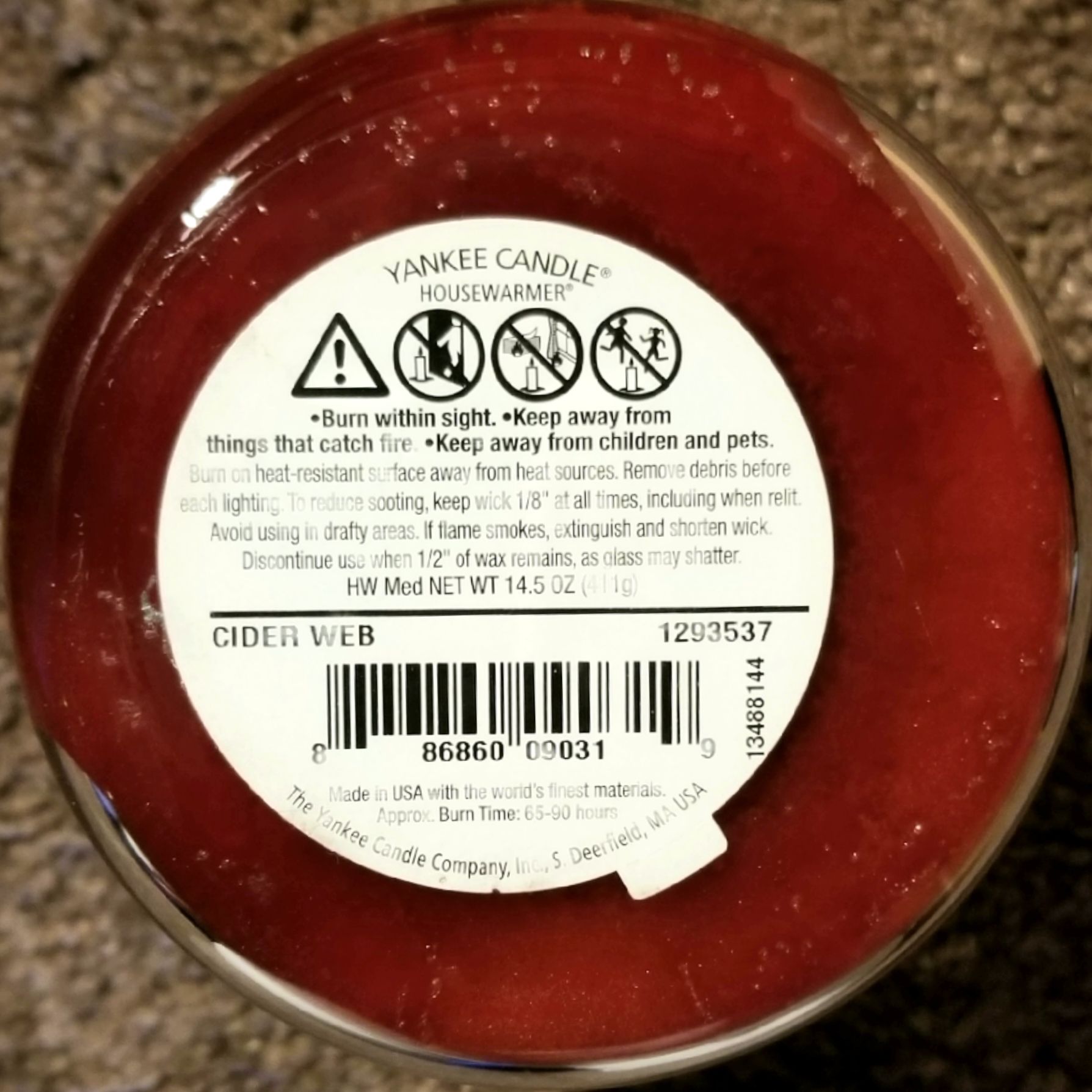 CANDLE: Halloween Yankee Cider Web 2013 - Yankee Candle (Halloween Candle) action figure collectible - Main Image 2