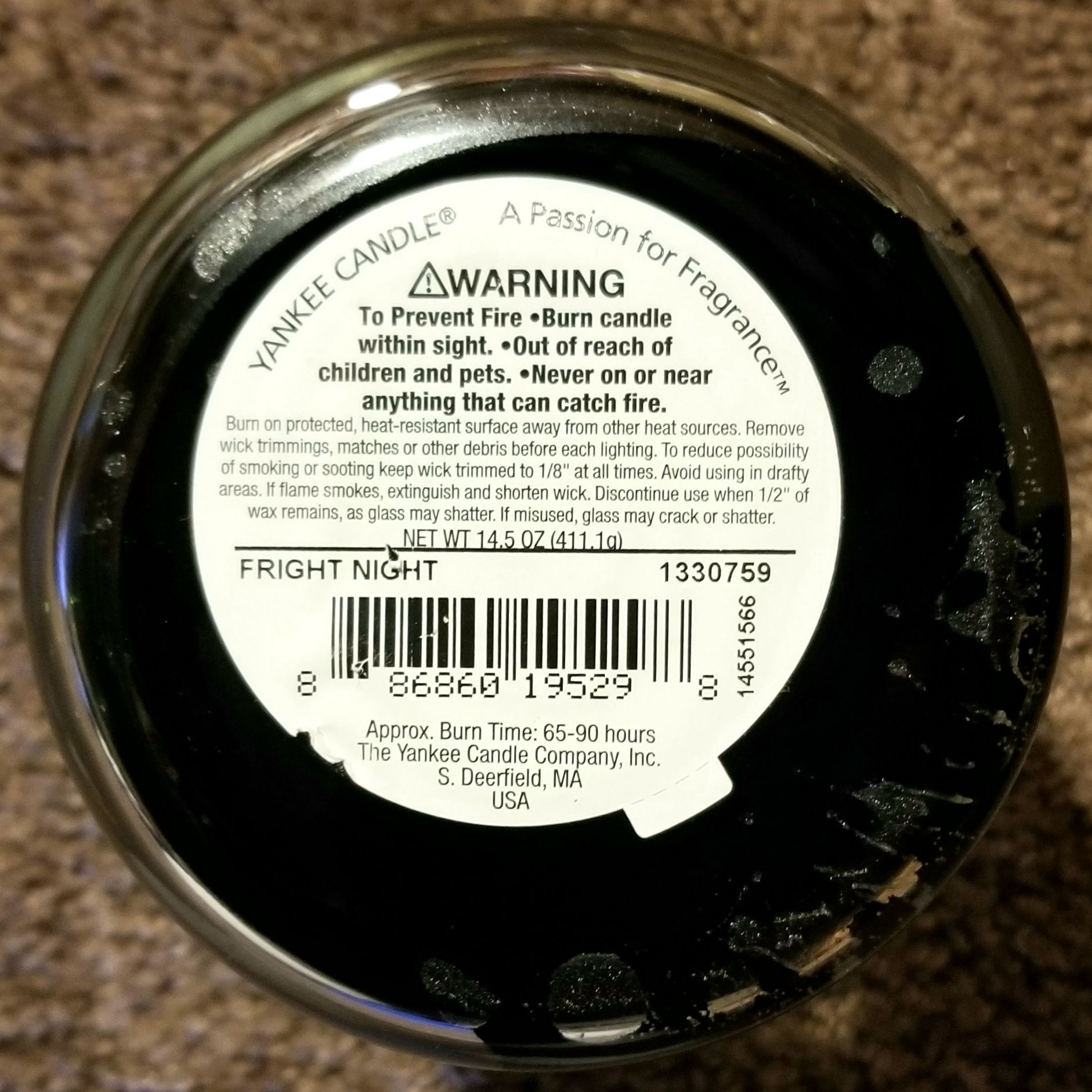 CANDLE: Halloween Yankee Fright Night 2014 - Yankee Candle (Halloween Candle) action figure collectible - Main Image 2