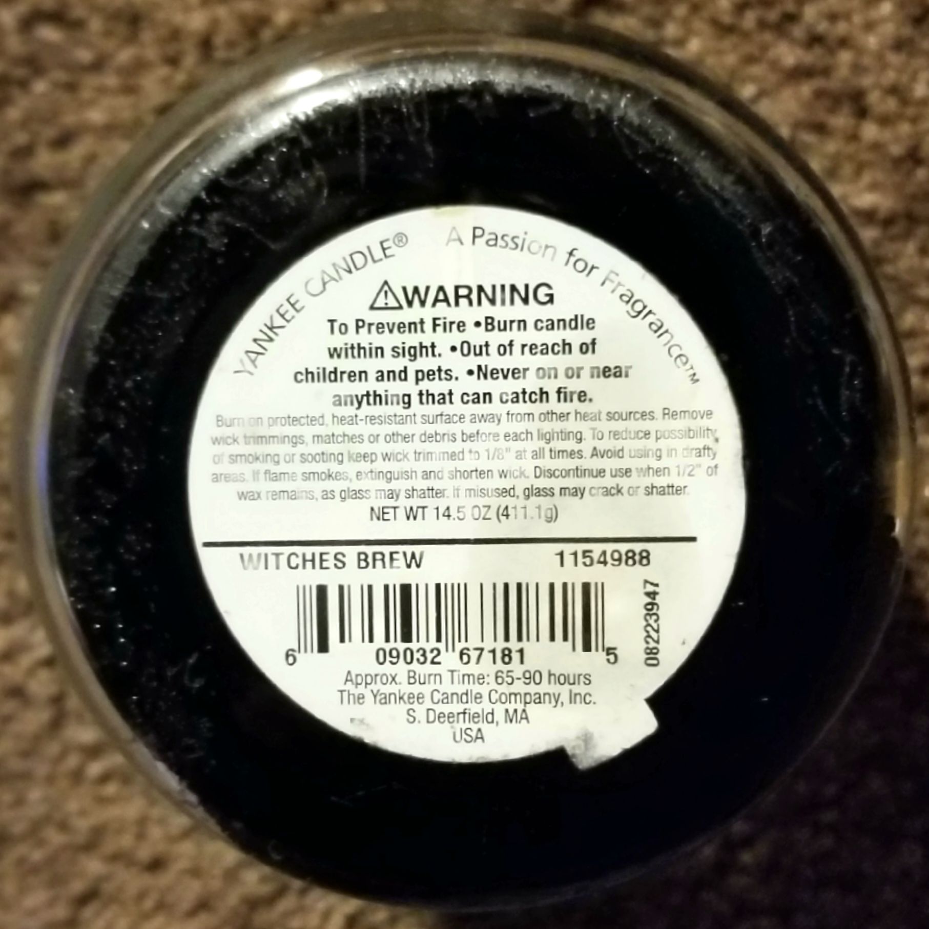 CANDLE: Halloween Yankee Witch’s Brew 2008 - Yankee Candle (Halloween Candle) action figure collectible - Main Image 2