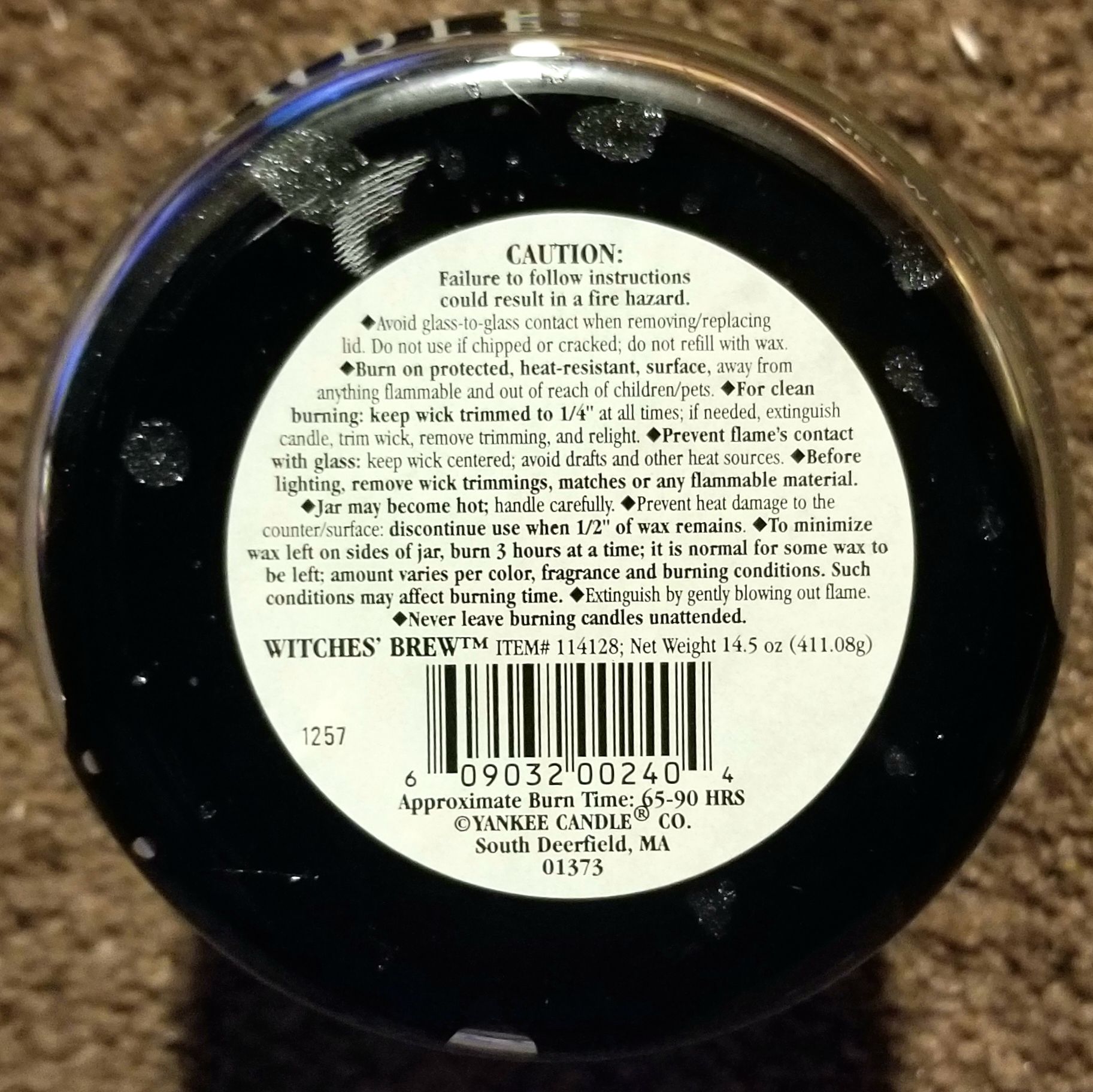 CANDLE: Halloween Yankee Witch’s Brew 1999 - Yankee Candle (Halloween Candle) action figure collectible - Main Image 2