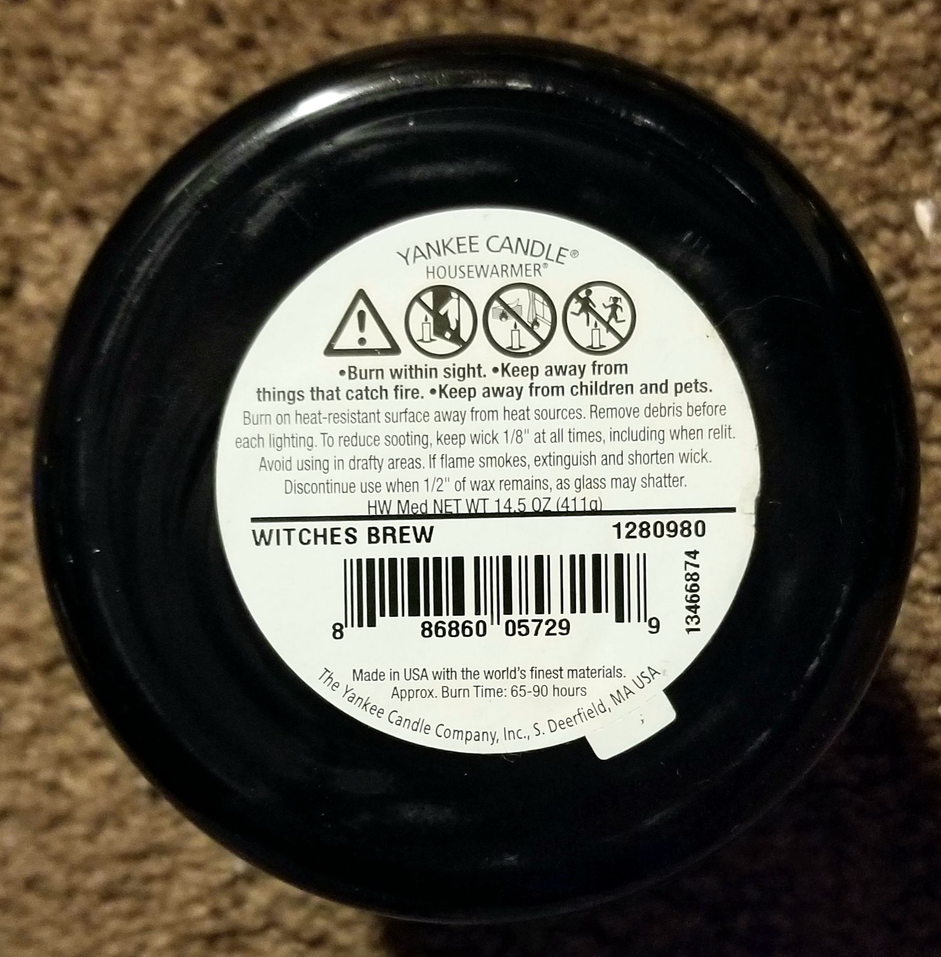 CANDLE: Halloween Yankee Witch’s Brew 2013 White Lable - Yankee Candle (Halloween Candle) action figure collectible - Main Image 2