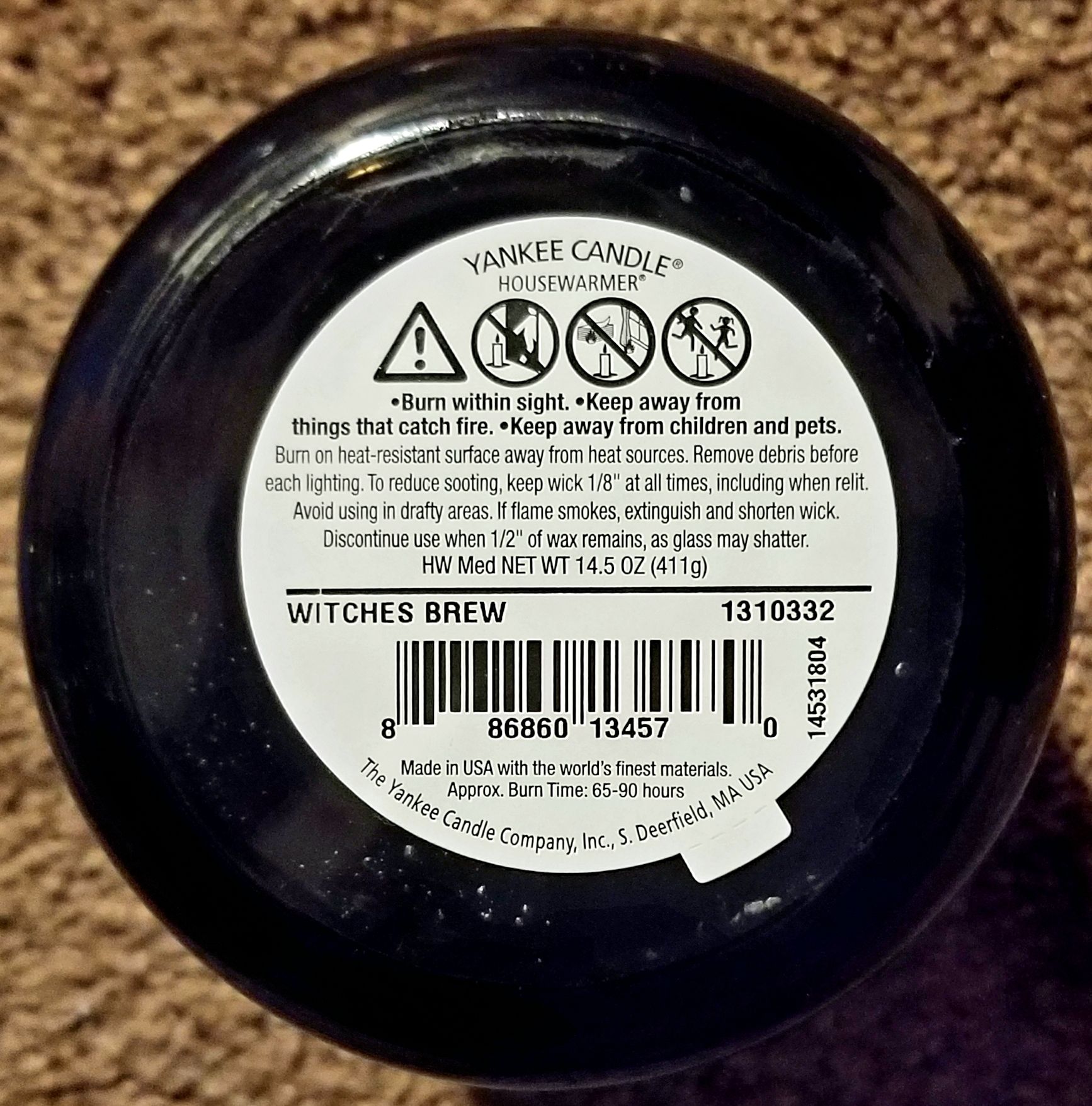 CANDLE: Halloween Yankee Witch’s Brew 2014 Wrap Around Lable  - Yankee Candle (Halloween Candle) action figure collectible - Main Image 2