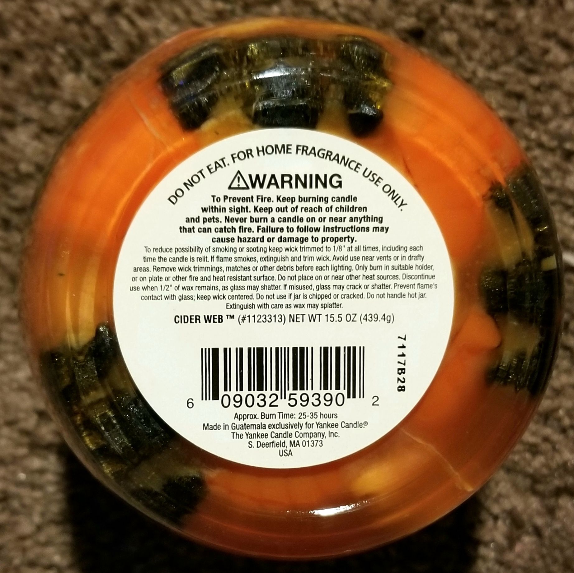 CANDLE: Halloween Yankee Cider Web 2007 - Yankee Candle (Halloween Candle) action figure collectible - Main Image 2