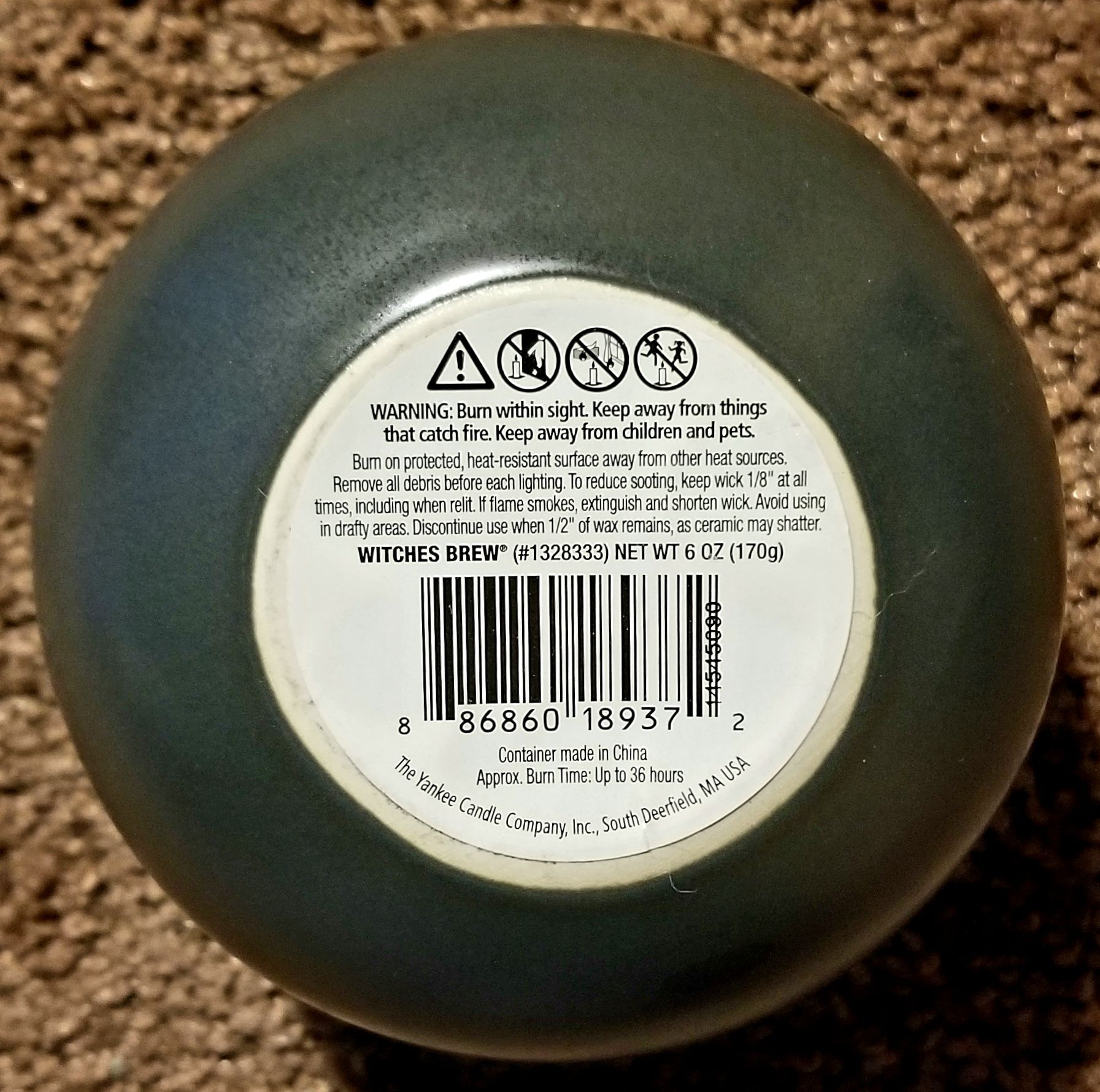 CANDLE: Halloween Yankee Witch’s Brew 2014 Orange Cauldron  - Yankee Candle (Halloween Candle) action figure collectible - Main Image 2