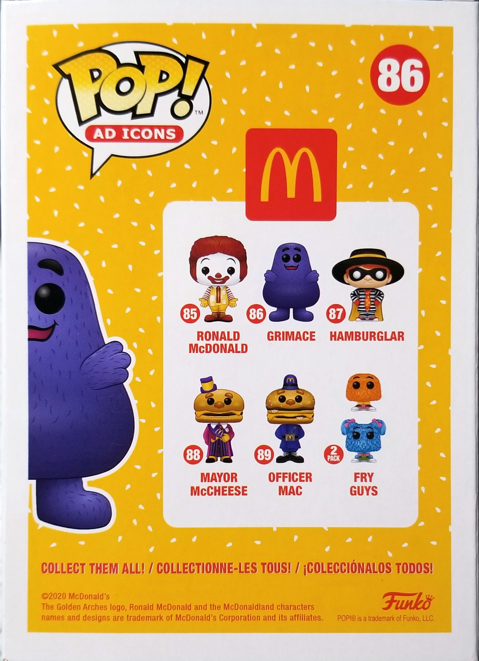 Funko Pop! Icons: McDonald’s - Grimace - Funko (McDonald’s) action figure collectible [Barcode 0889698457231] - Main Image 2