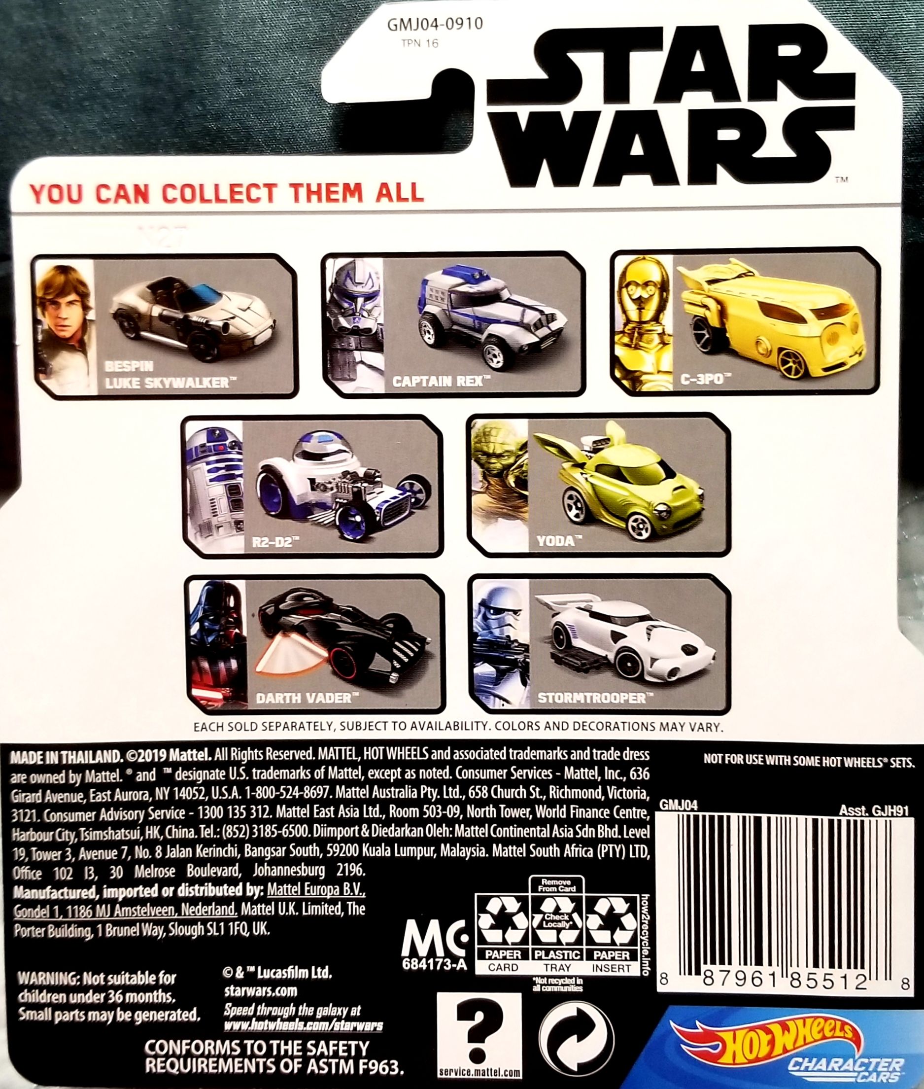 Hot Wheels Star Wars Character Lando Calrissian ESB40 Anniversary - Hot Wheels from Mattel (Empire Strikes Back 40th Anniversary) action figure collectible - Main Image 2