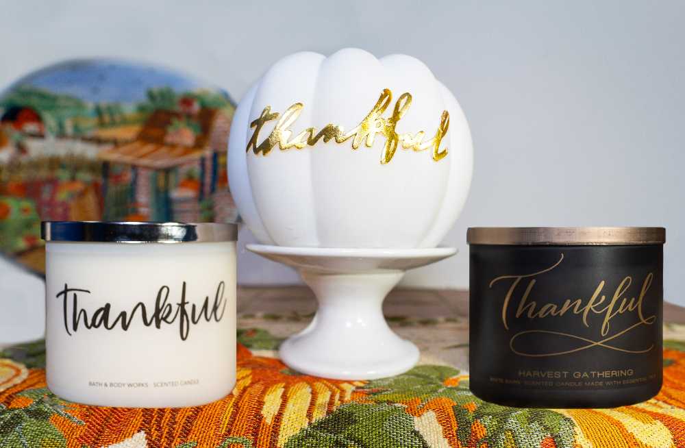 CANDLE: Thanksgiving Bath & Bodyworks Thankful - Sweet Cinnamon Pumpkin 2017 - Bath & Bodyworks Candle (Thanksgiving Candles) action figure collectible - Main Image 4