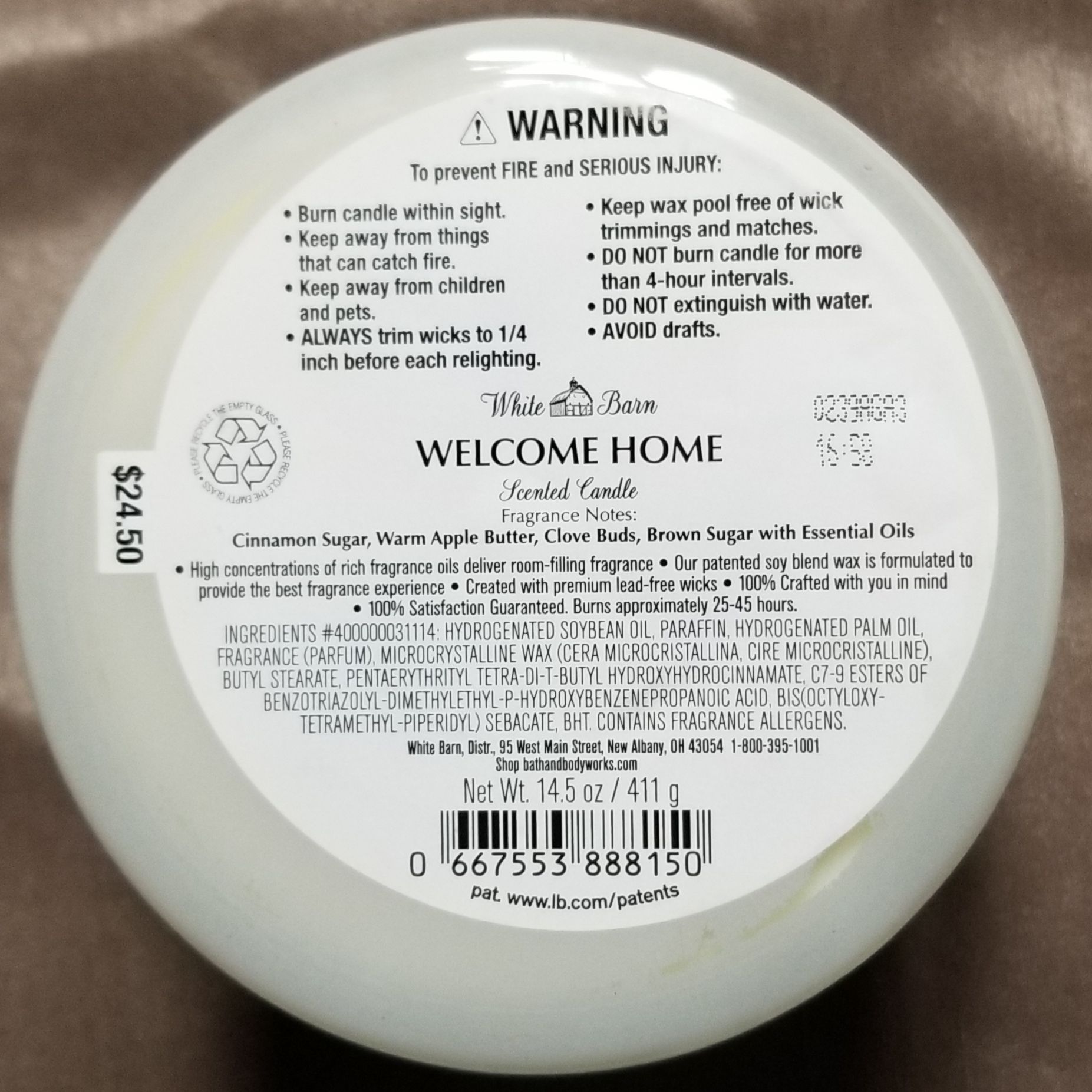 CANDLE: Thanksgiving Bath & Bodyworks Welcome Home 2020 - Bath & Bodyworks Candle (Thanksgiving Candles) action figure collectible [Barcode 667553888150] - Main Image 2