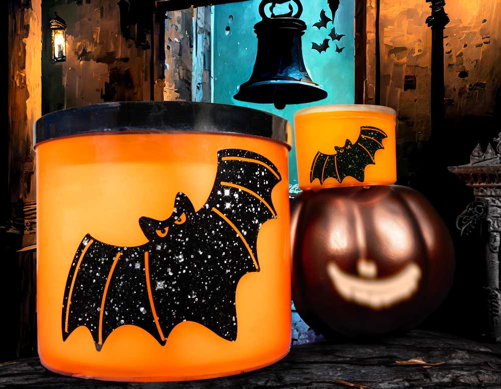 CANDLE: Halloween Bath & Bodyworks Pumpkin Patch Bat 2011 - Bath & Bodyworks Candle (Halloween Candle) action figure collectible - Main Image 4