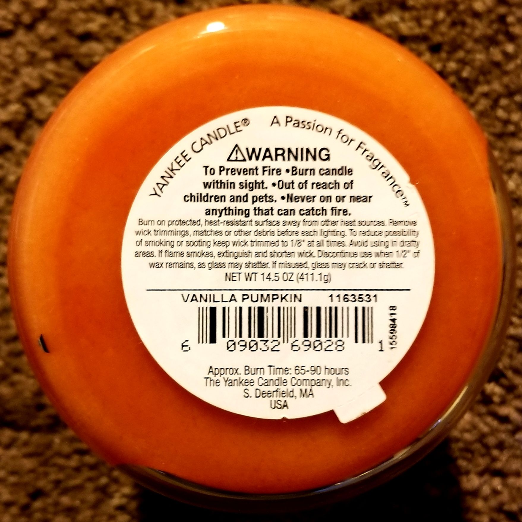 CANDLE: Pumpkins Yankee Vanilla Pumpkin 2015 - Yankee Candle (Autumn Candles) action figure collectible - Main Image 2