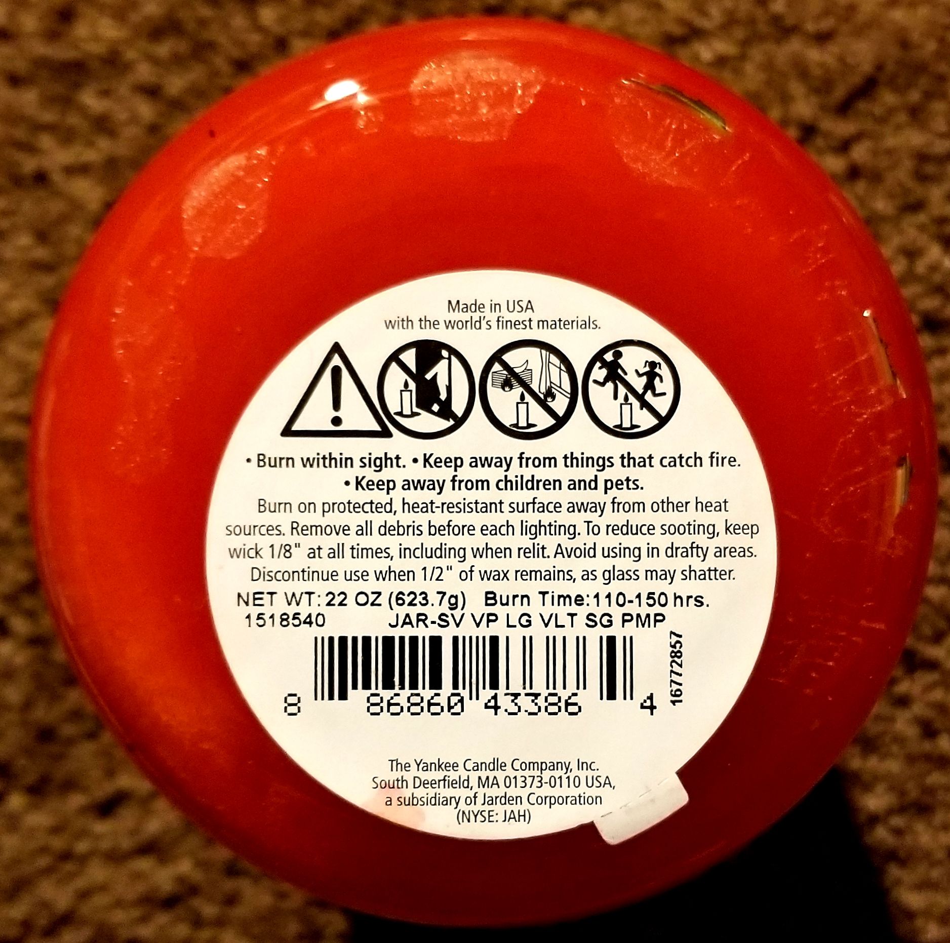 CANDLE: Pumpkins Yankee Velvet Sugar Pumpkin 2016 - Yankee Candle (Autumn Candles) action figure collectible - Main Image 2